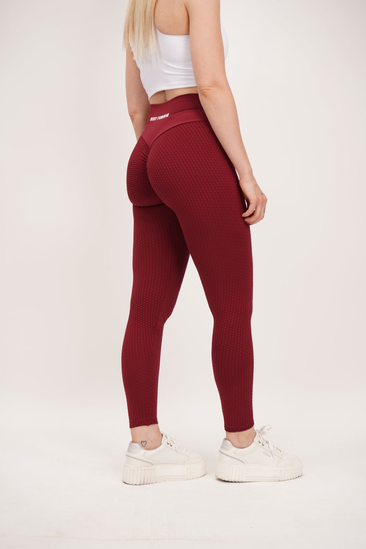 Vino red scrunch Leggings