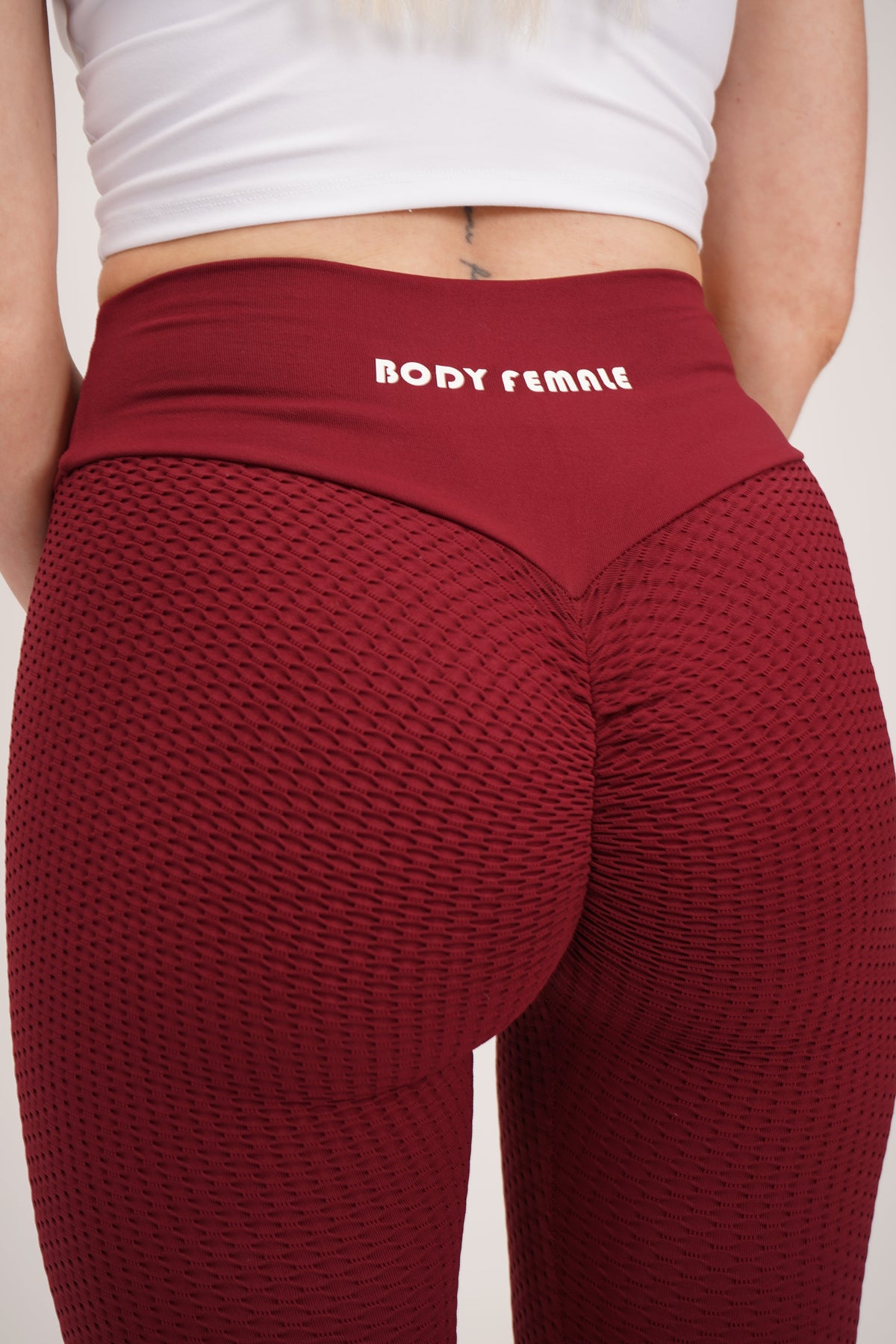 Vino red scrunch Leggings