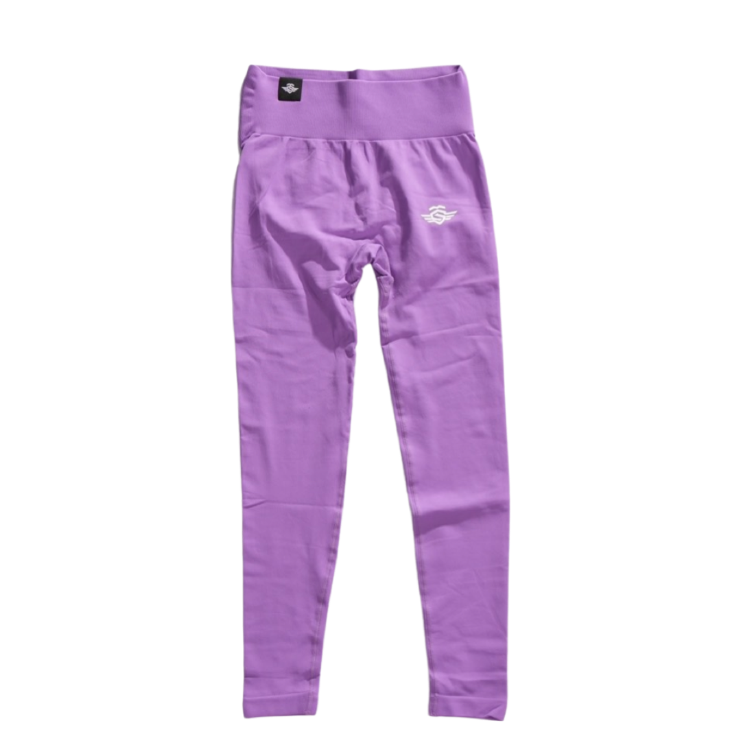 Solid purple scrunch leggings 