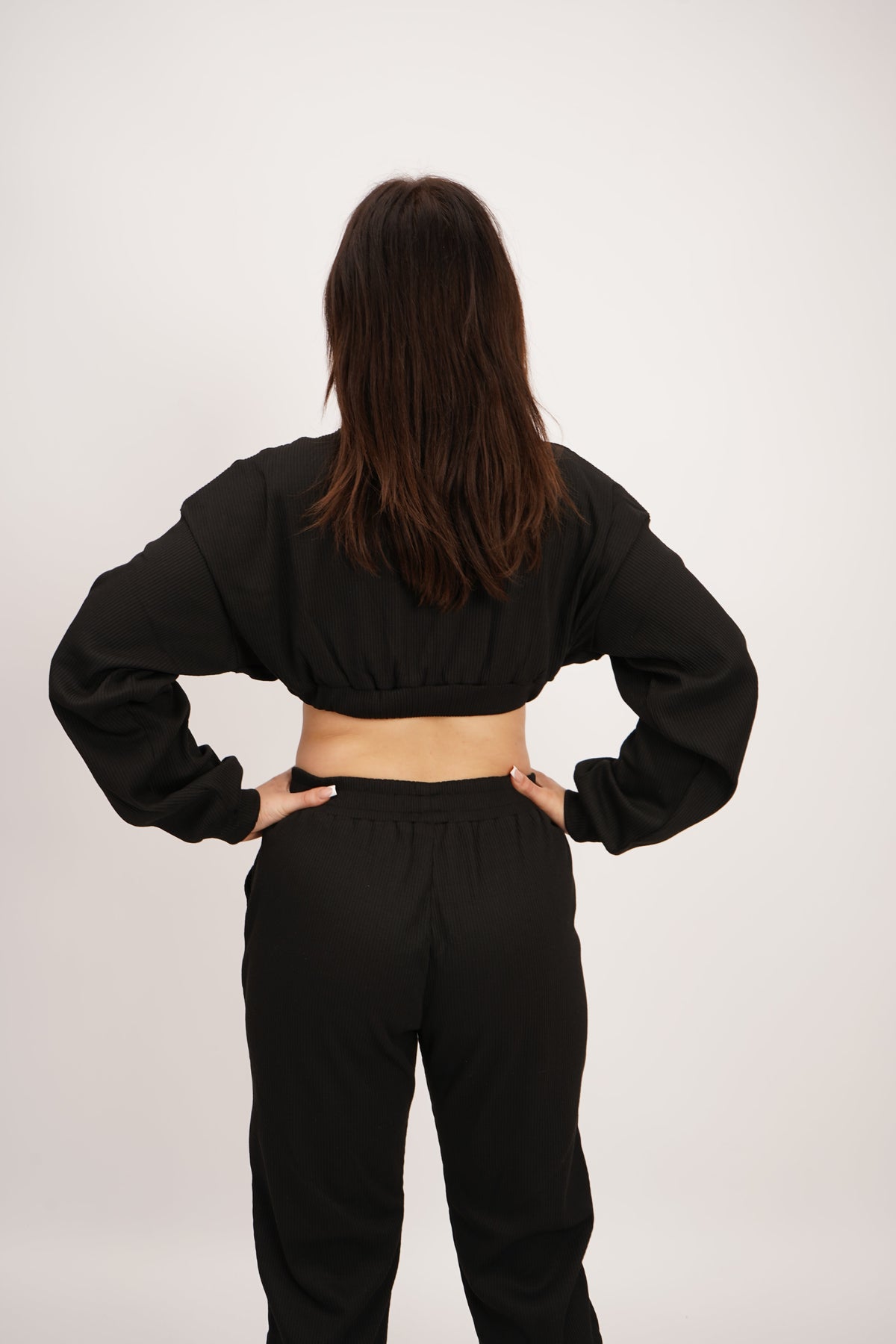 Black Classic Crop Sweater