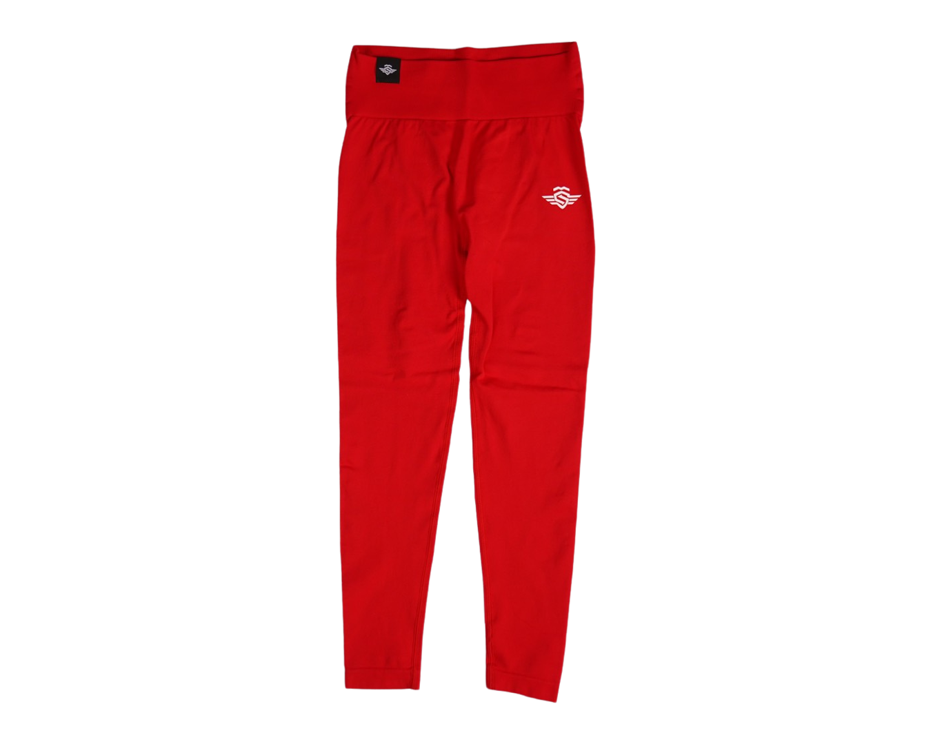 Solid red scrunch leggings 