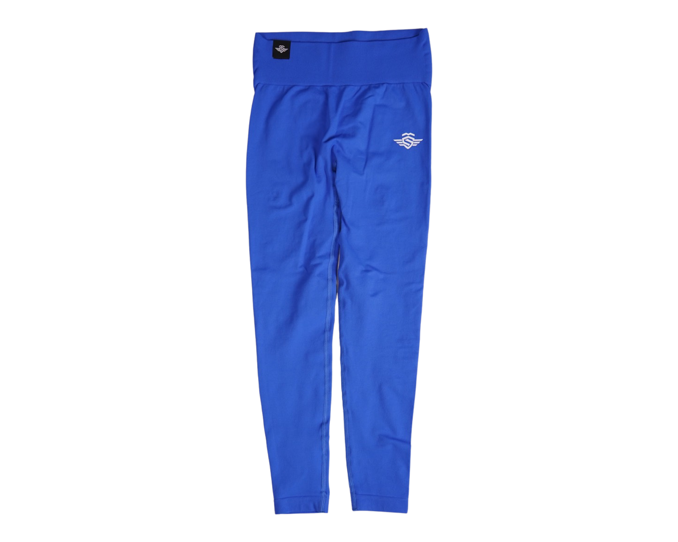 Solid blue scrunch leggings 