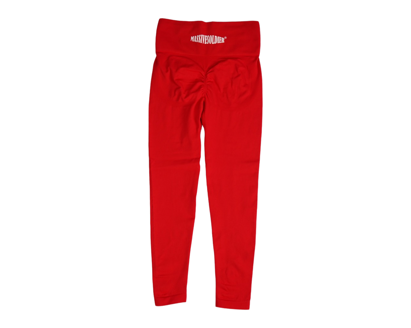 Solid red scrunch leggings 