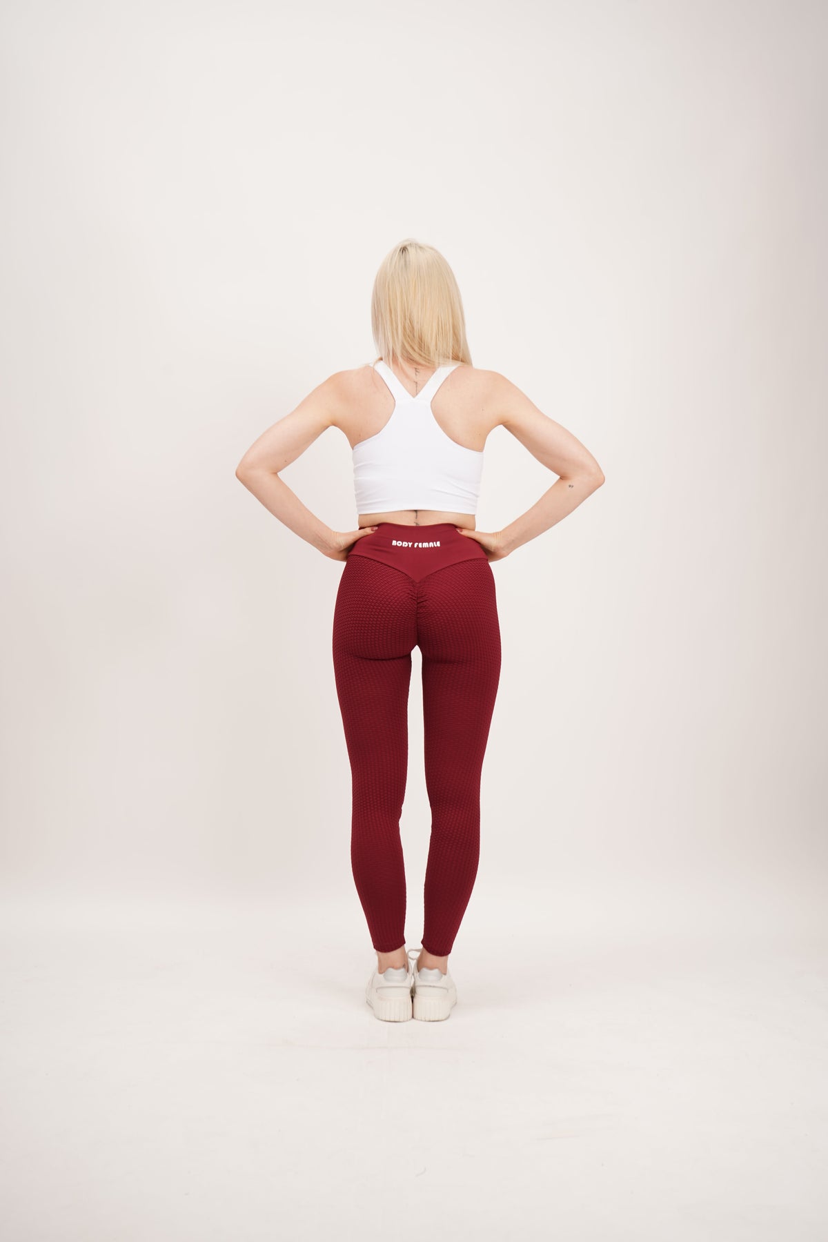 Vino red scrunch Leggings