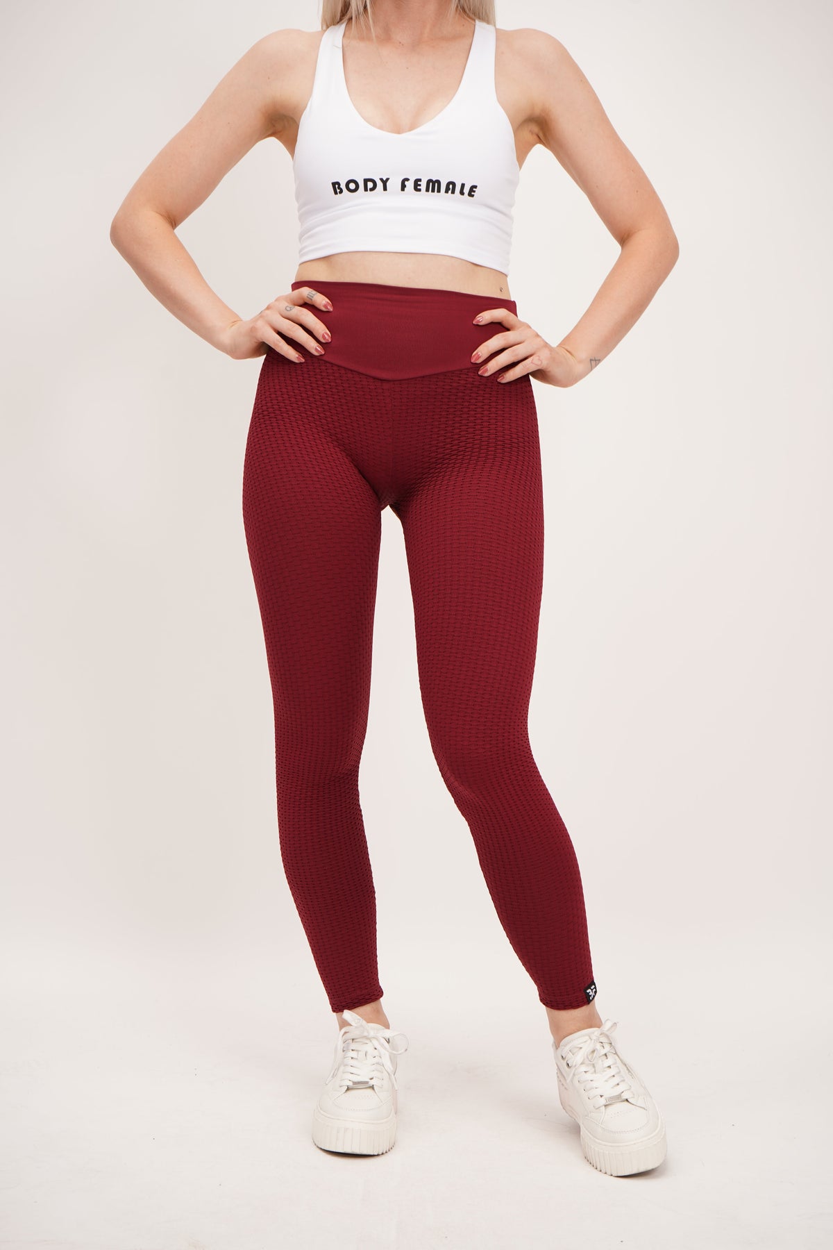 Vino red scrunch Leggings