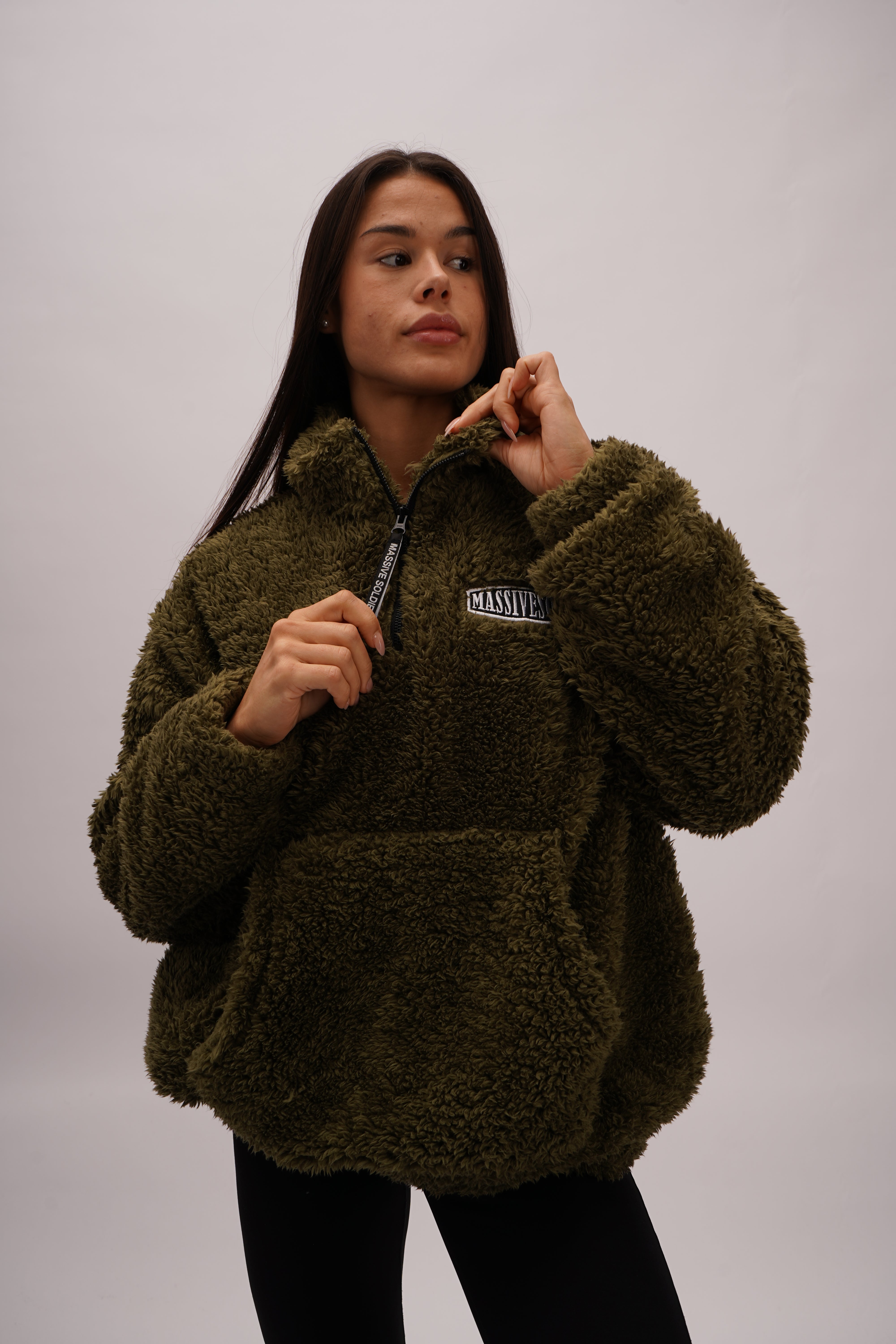 Massive Fleece Sweater Olive