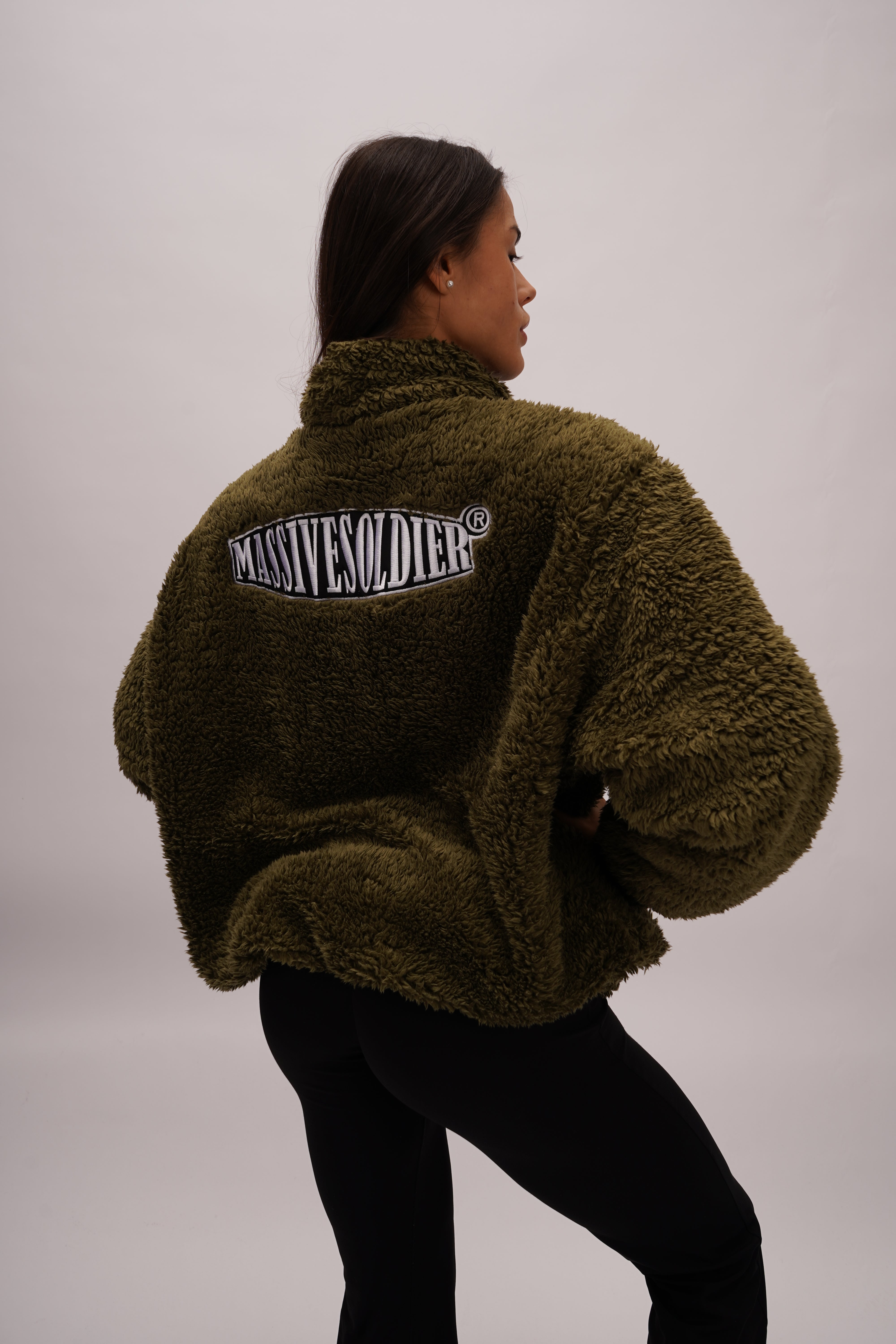 Massive Fleece Sweater Olive