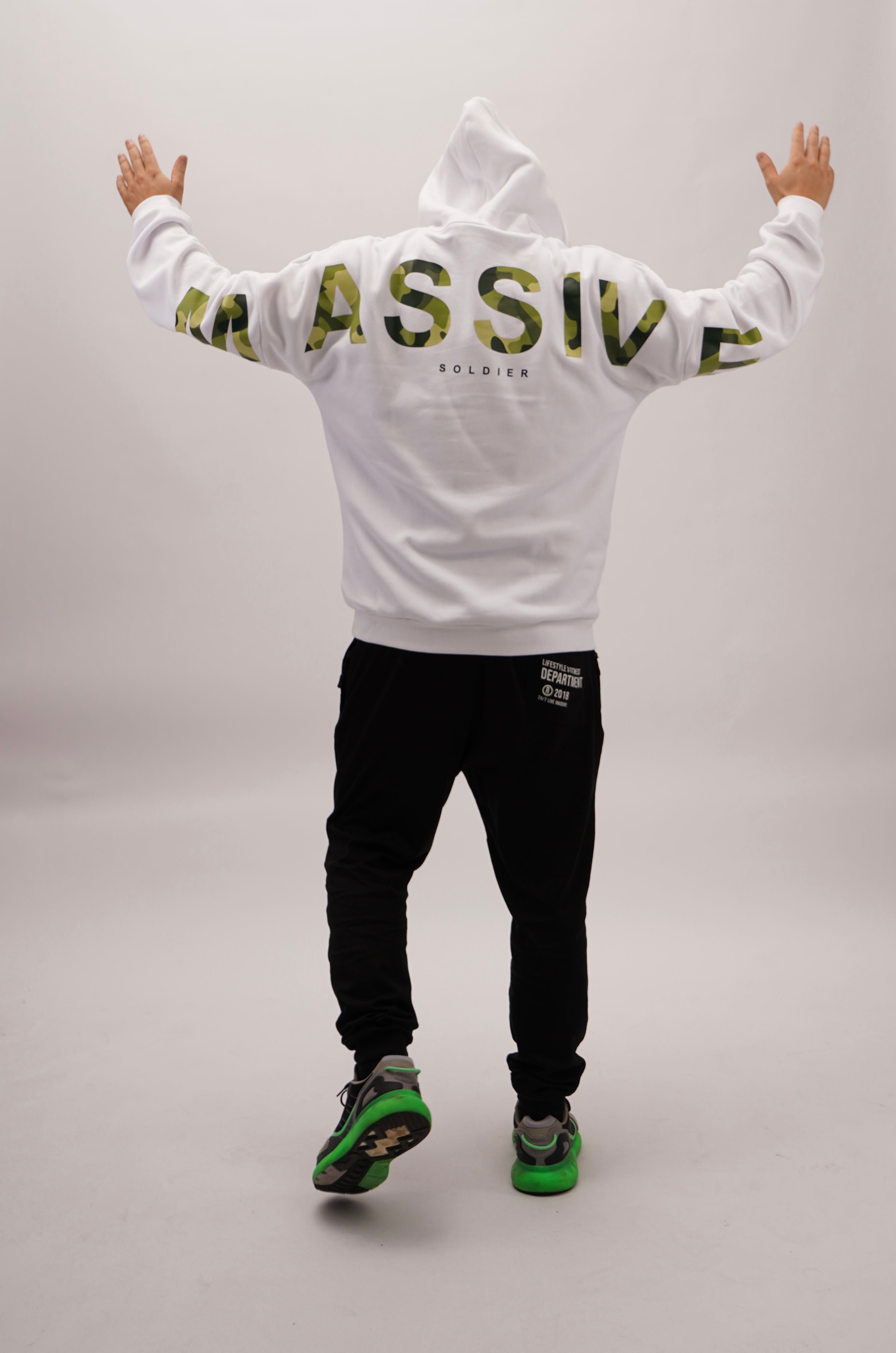 BIG MASSIVE HOODIE CAMO WHITE