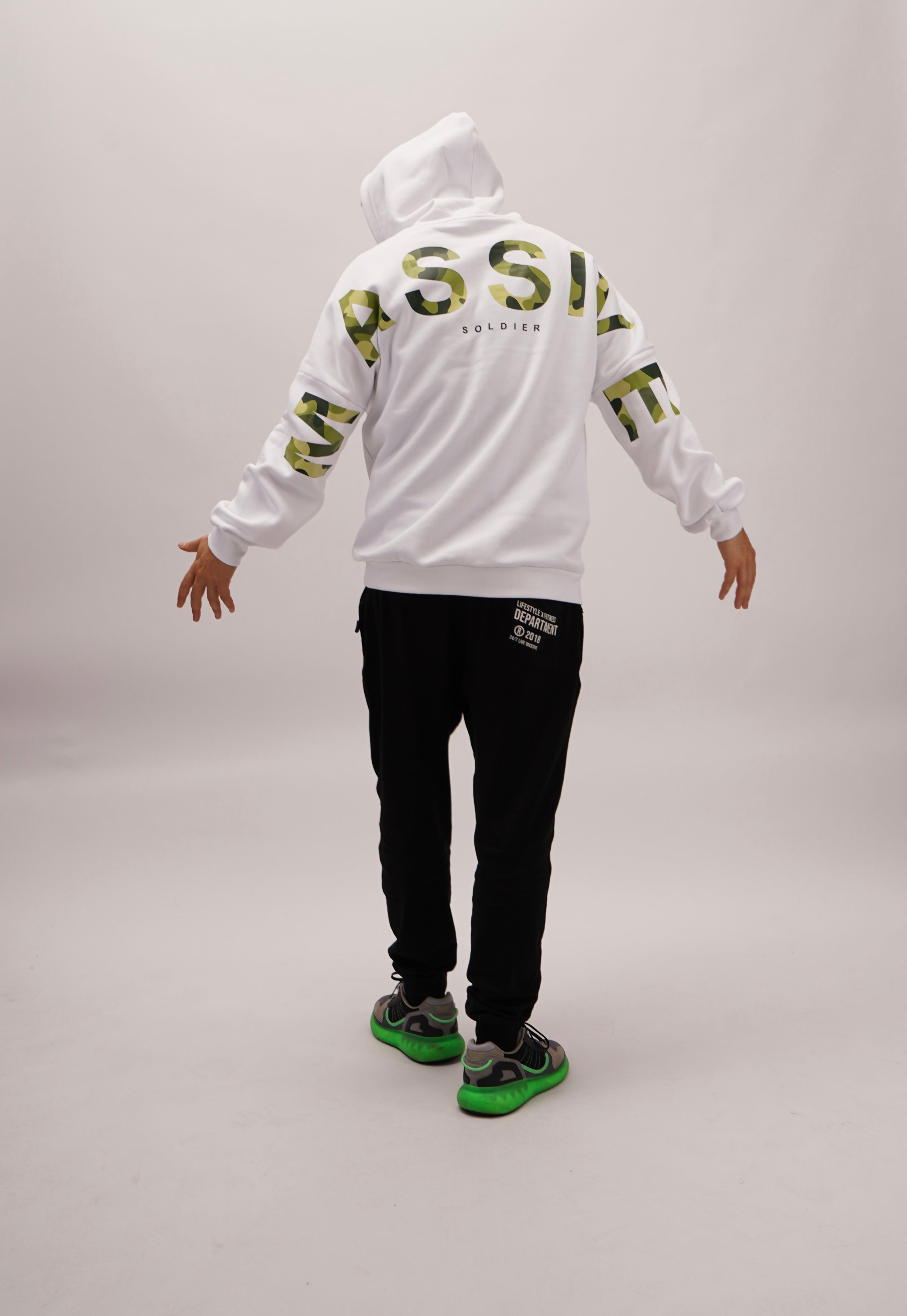 BIG MASSIVE HOODIE CAMO WHITE