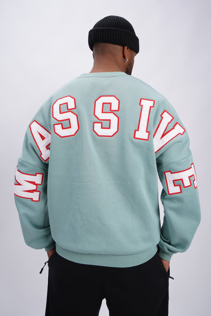 College Stick Sweater Mint – Massive Soldier Sportbekleidung