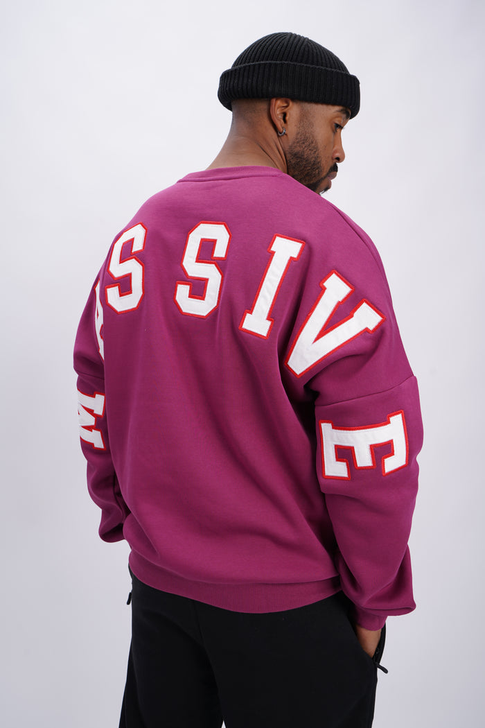 College Stick Sweater Berry – Massive Soldier Sportbekleidung