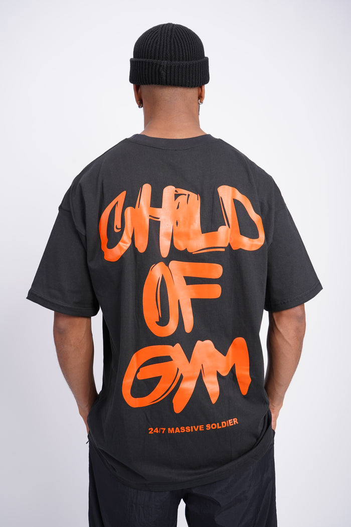Child Of Gym Orange Shirt – Massive Soldier Oversize-Shirt