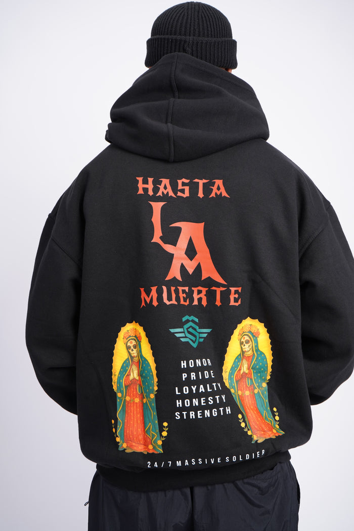 Massive Soldier Full Back Hasta La Muerte Hoodie – Massive Soldier Sportbekleidung