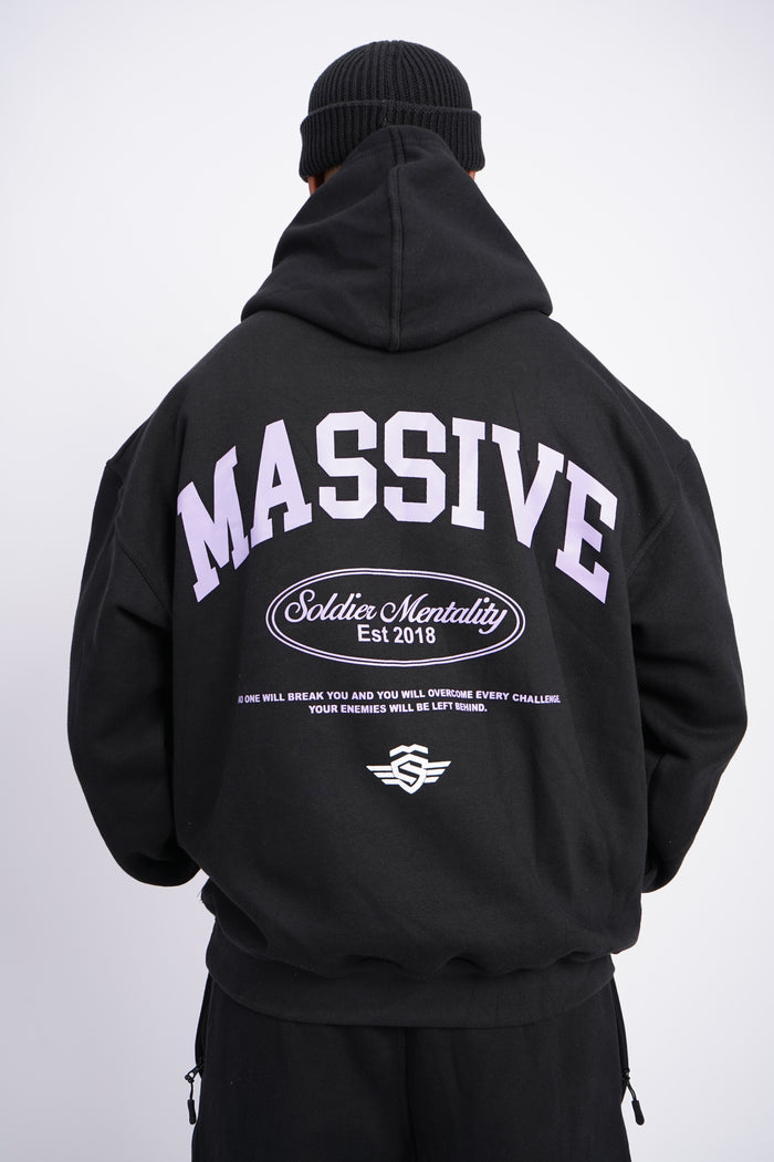 Massive Soldier Mentality Hoodie Black Purple – Massive Soldier Sportbekleidung