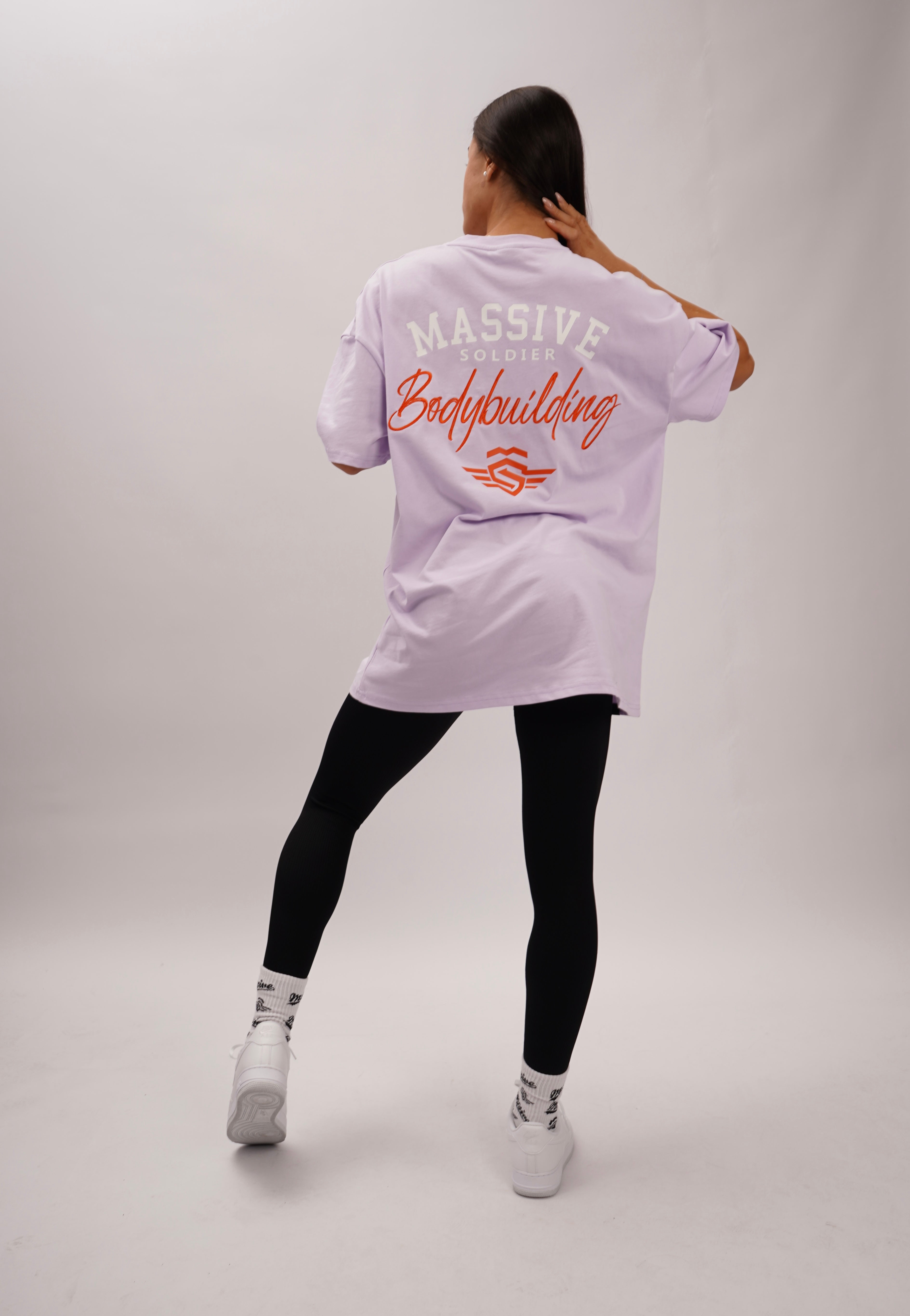 BODYBUILDING SHIRT LILA OVERSIZE