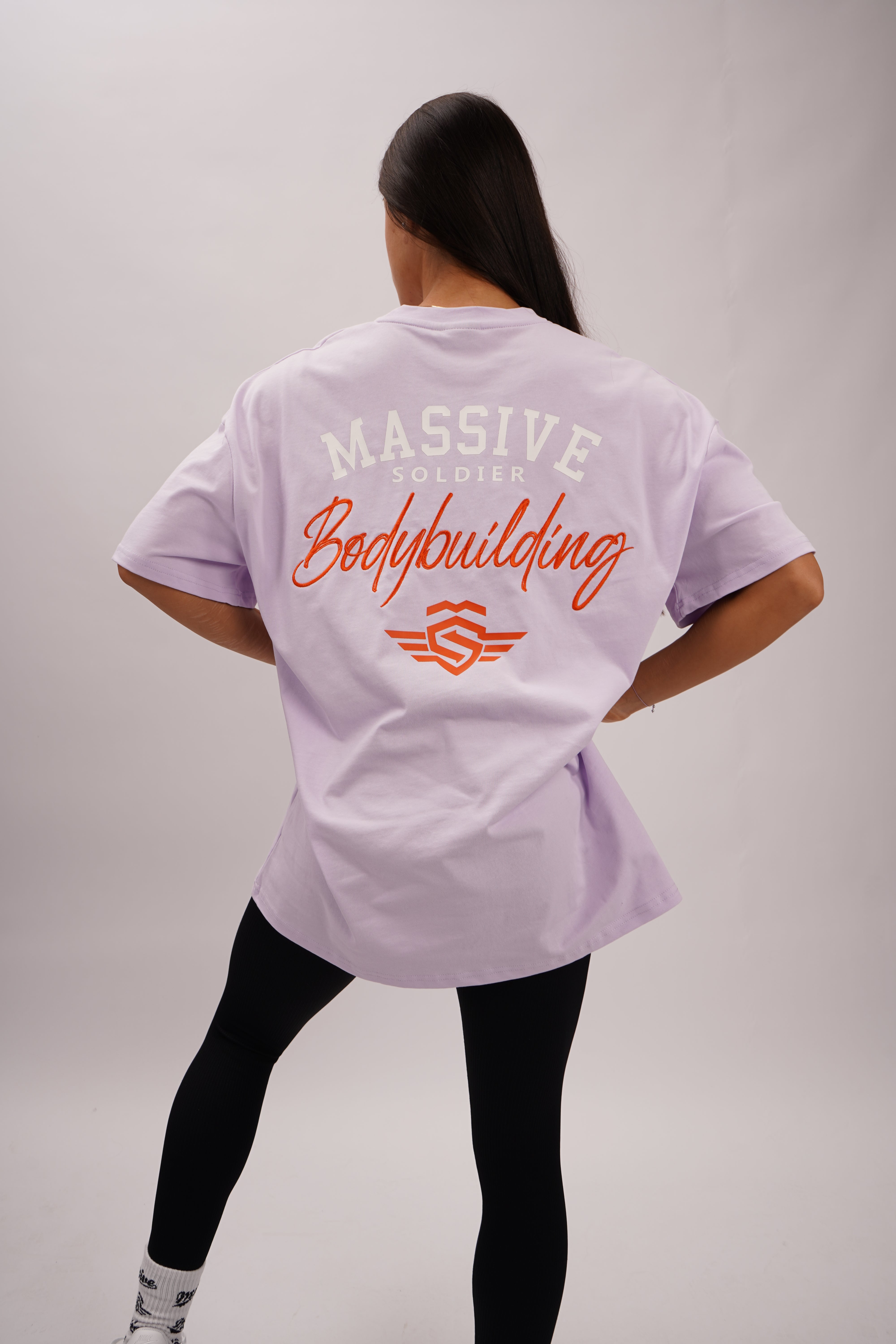 BODYBUILDING SHIRT LILA OVERSIZE