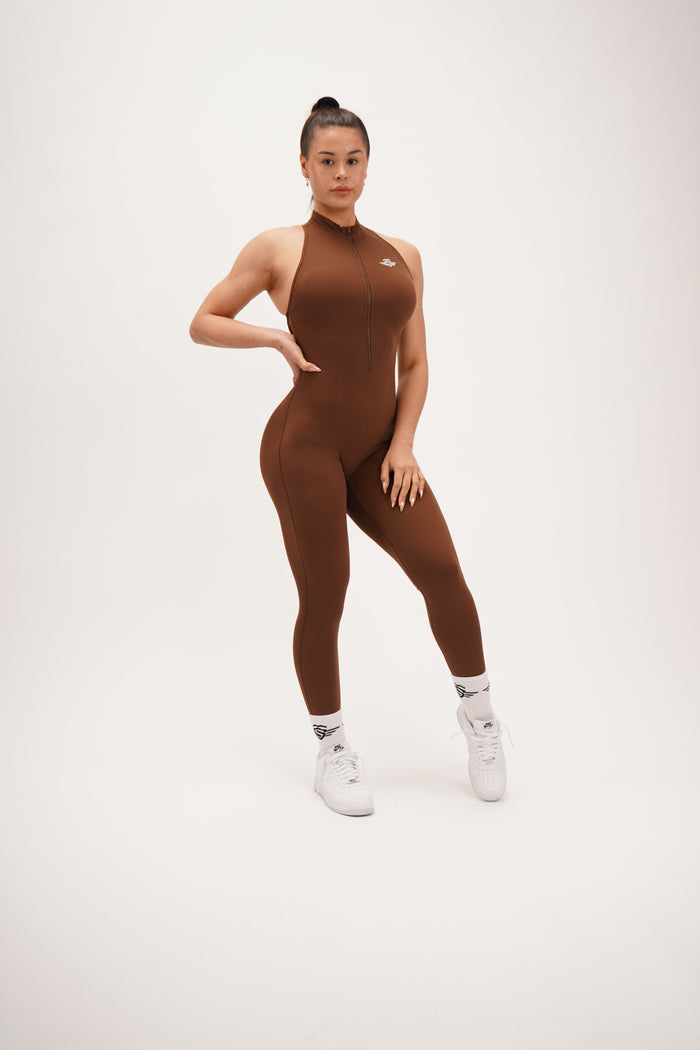 Jumpsuit Classy Fit lang brown – Massive Soldier Sportbekleidung