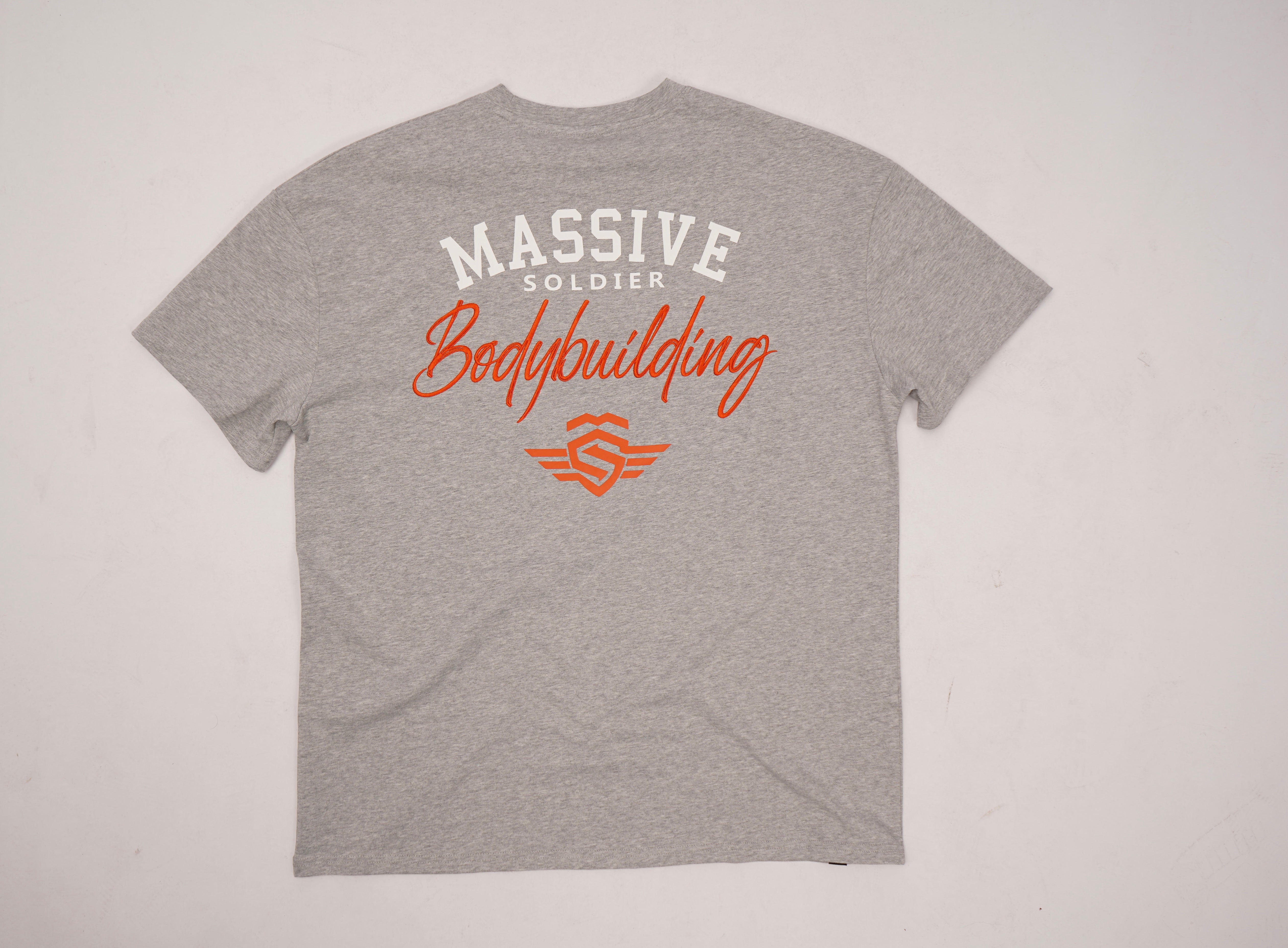 BODYBUILDING SHIRT GRAU OVERSIZE