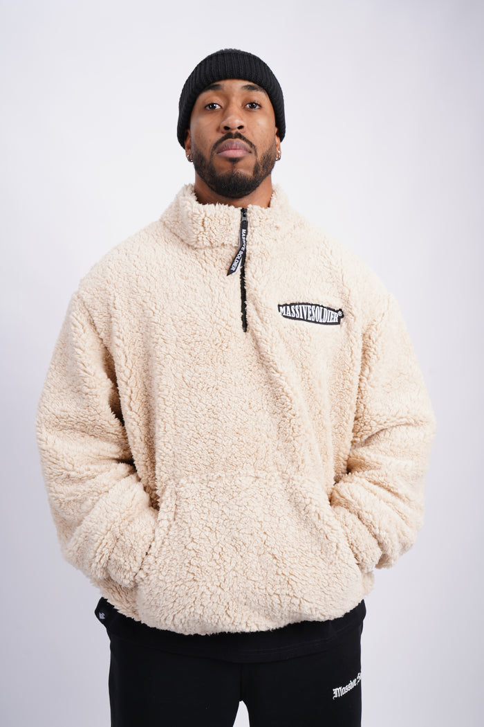 Massive Fleece Sweater Beige – Massive Soldier Sportbekleidung
