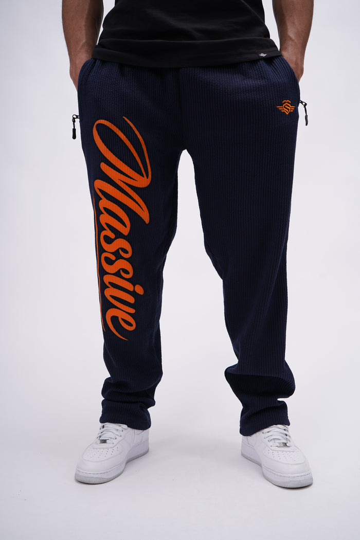 Massive Bodybuilding Pants Navy Orange – Massive Soldier Sportbekleidung