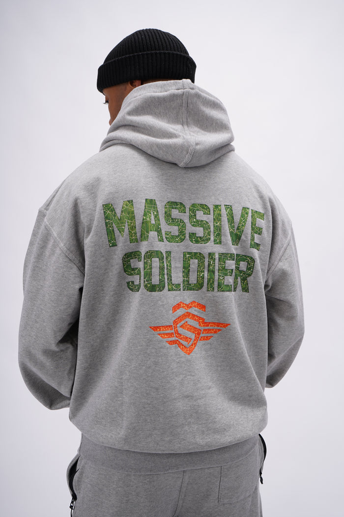 Crazy Army Hoodie Grey – Massive Soldier Sportbekleidung