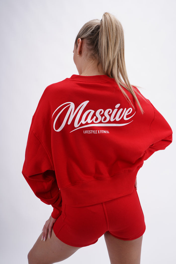 Massive Signature SWEATER red – Massive Soldier Sportbekleidung