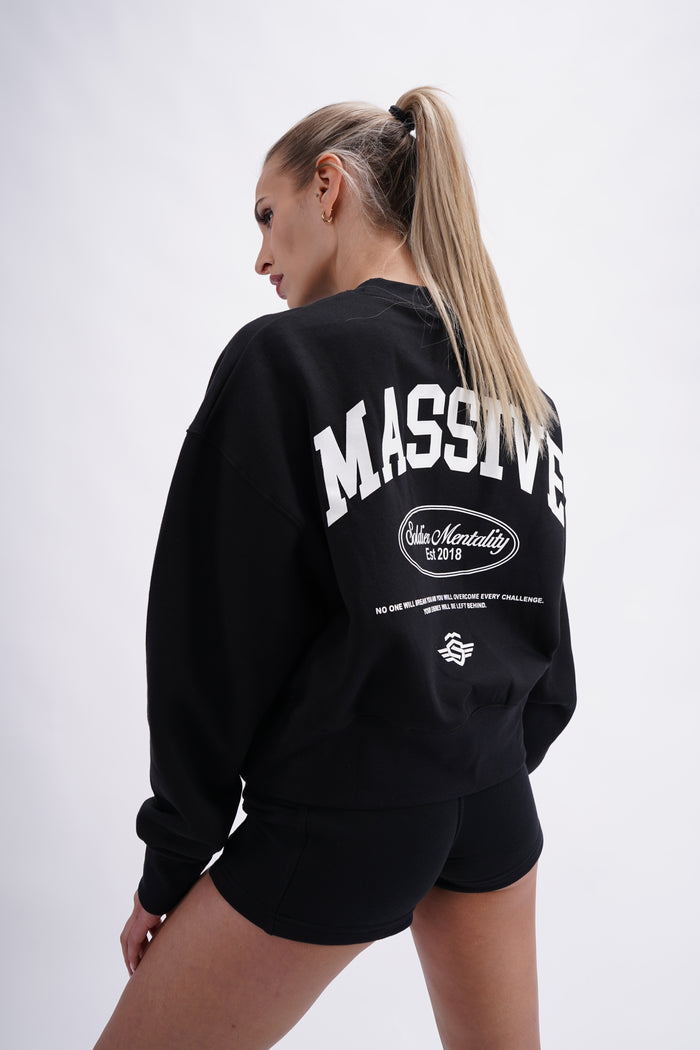 Massive Mentality SWEATER Black – Massive Soldier Sportbekleidung