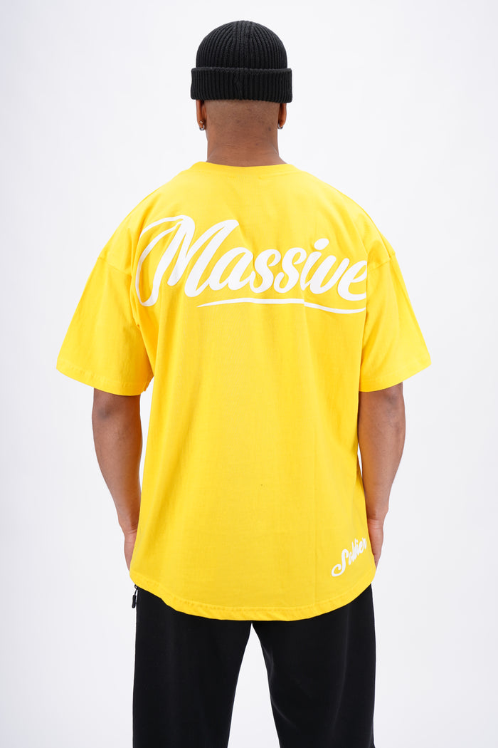 Massive Basic Oversize Shirt Yellow – Massive Soldier Oversize-Shirt