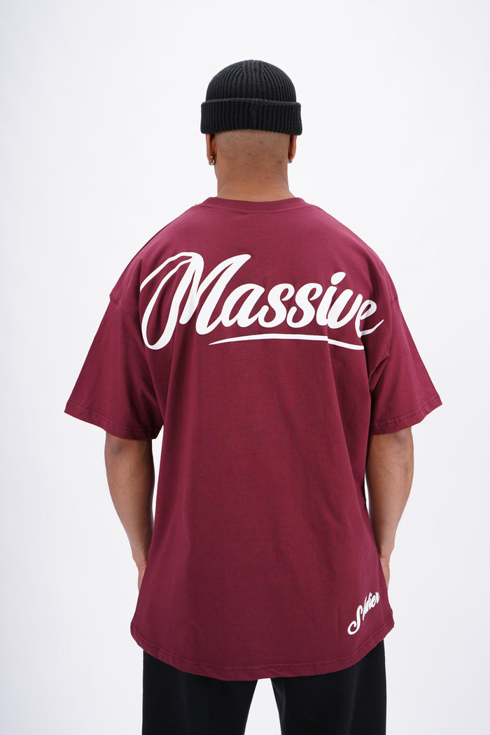 Massive Basic Oversize Shirt Burgunder – Massive Soldier Oversize-Shirt