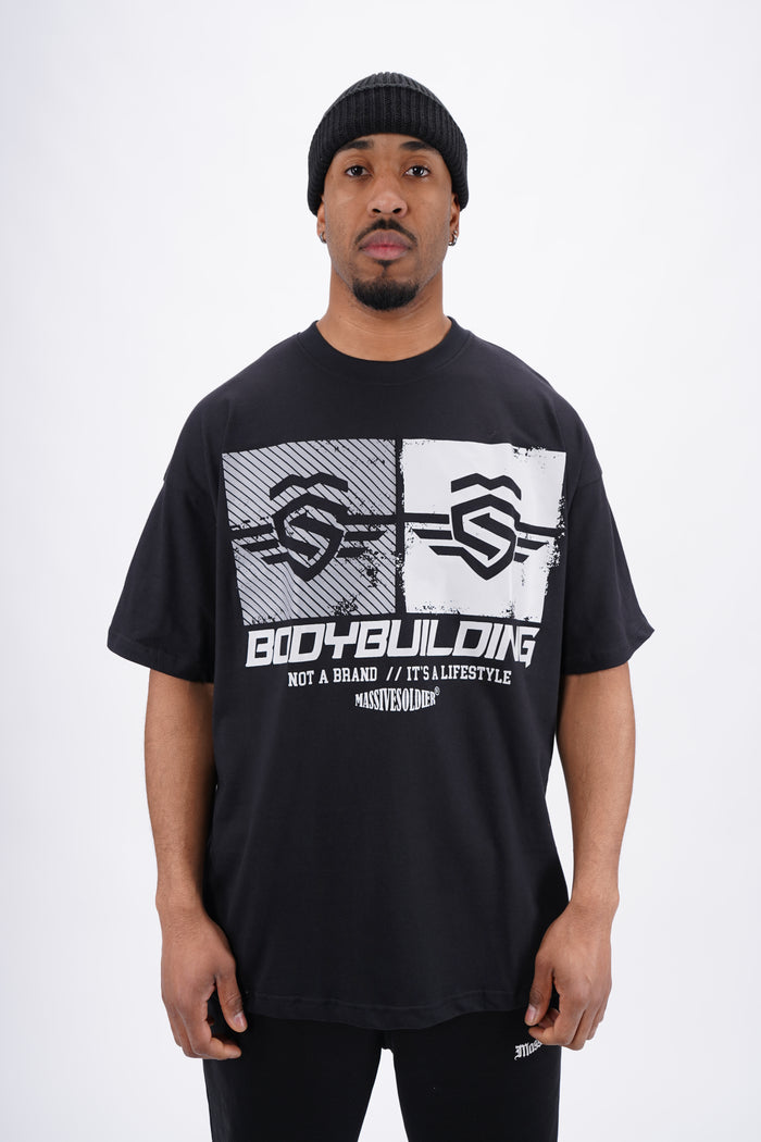 Massive Bodybuilding Front Oversize Shirt – Massive Soldier Oversize-Shirt