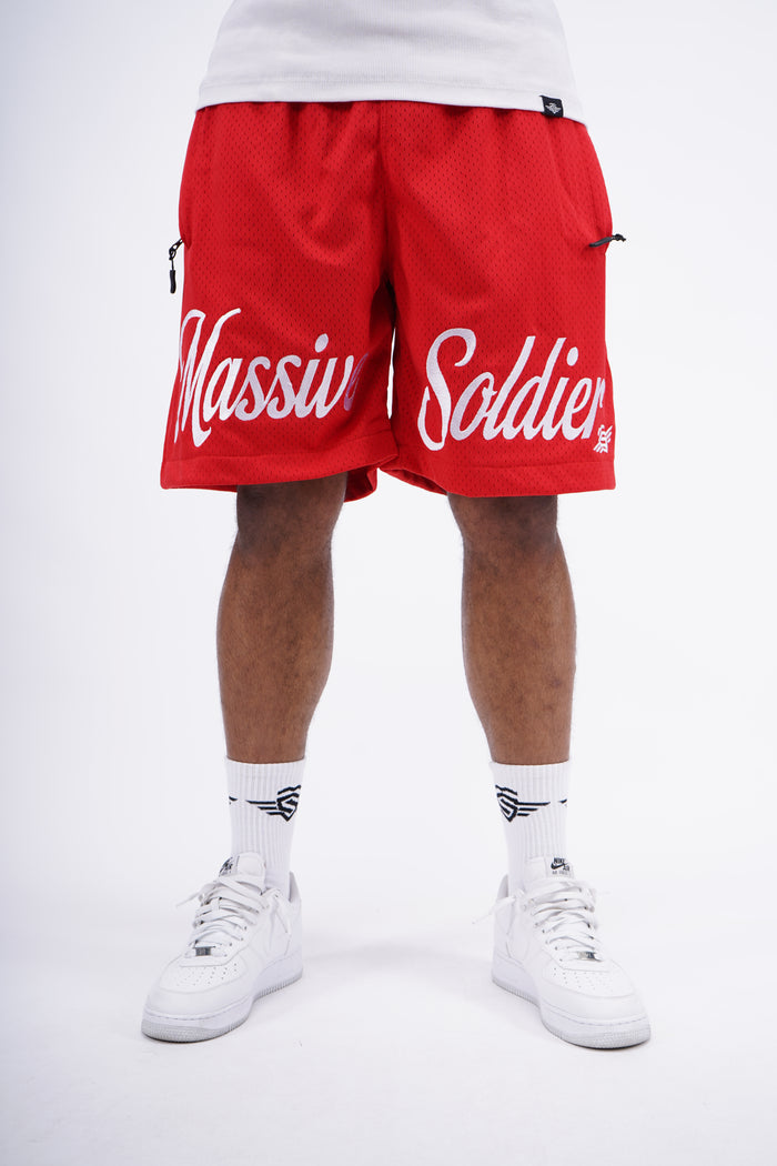Massive Statement Mesh Shorts red – Massive Soldier Sportbekleidung