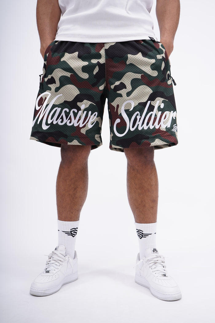 Massive Statement Mesh Shorts Camouflage – Massive Soldier Sportbekleidung