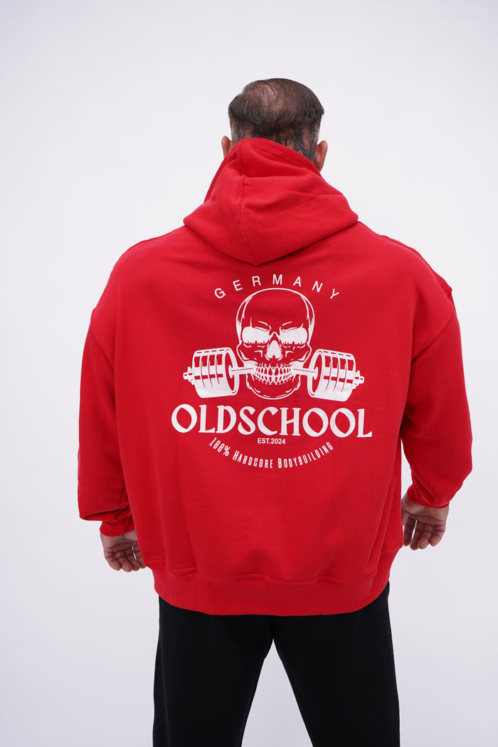 Oldschool Bodybuilding Germany Hoodie Red – Massive Soldier Sportbekleidung