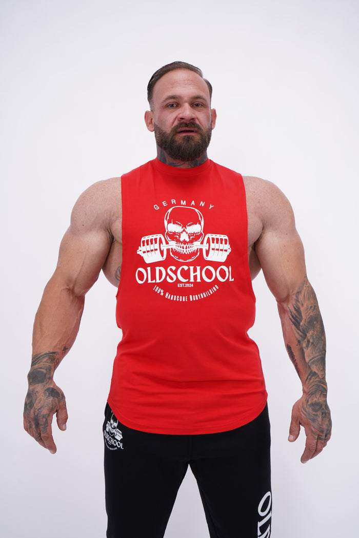 Oldschool Bodybuilding Germany Tank Red – Massive Soldier Sportbekleidung