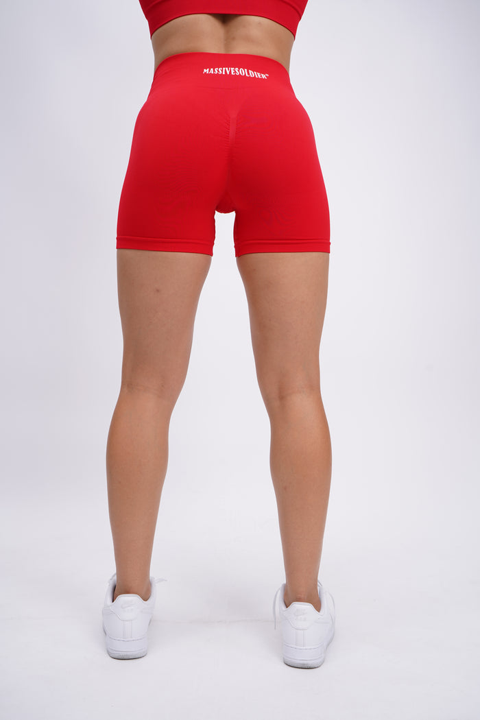 Massive Scrunch Shorts Rot – Massive Soldier Sportbekleidung