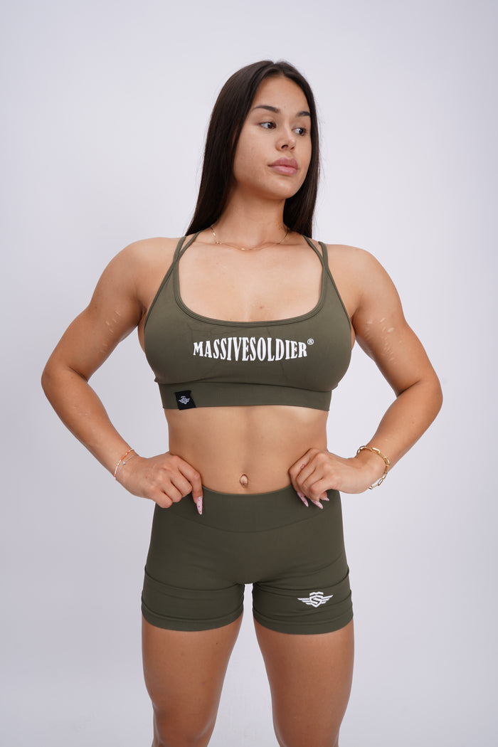 Massive Sport Bra olive – Massive Soldier Sportbekleidung
