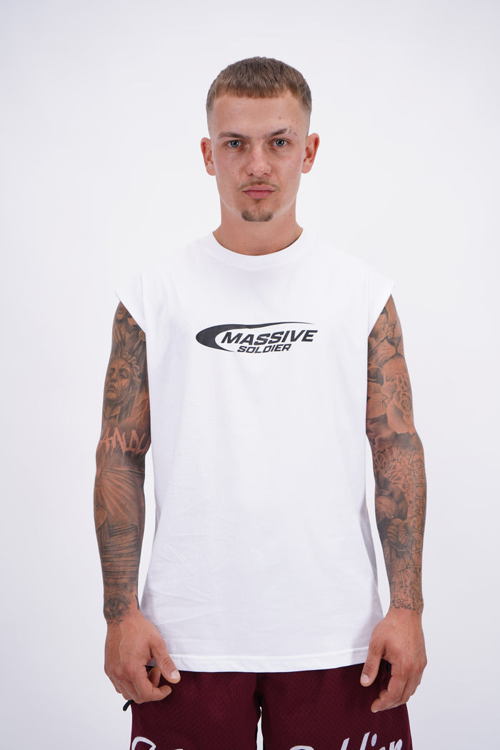 Massive New Era Sport Tank White – Massive Soldier Sportbekleidung