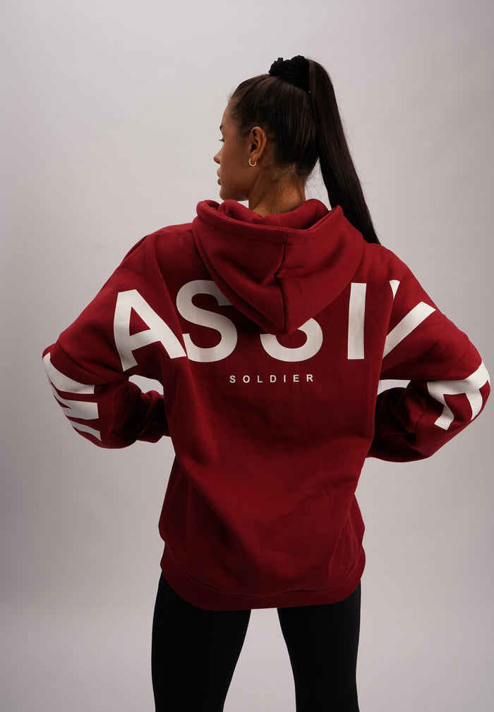 Big Massive Hoodie Weinrot – Massive Soldier Sportbekleidung