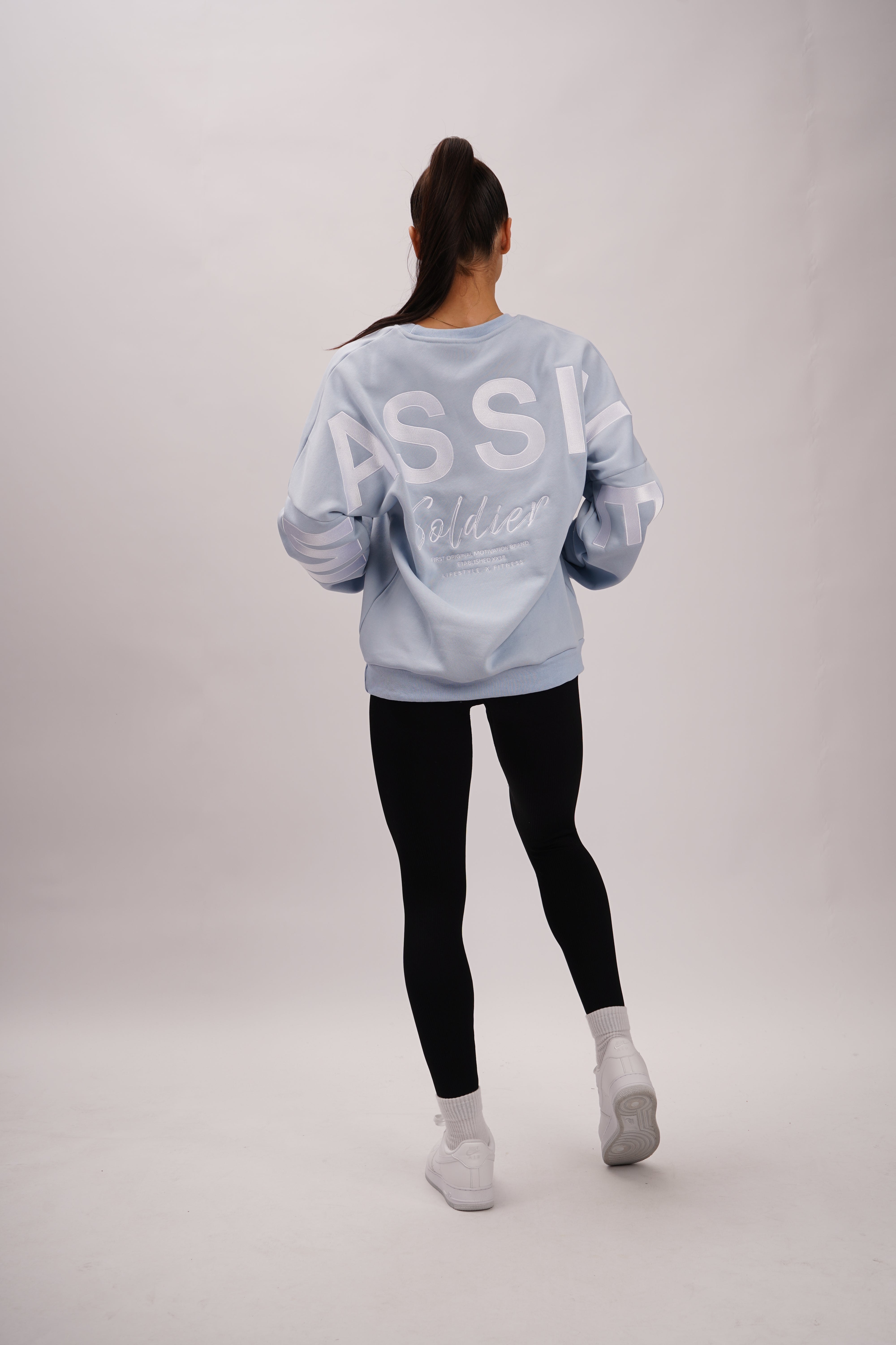 Big Massive Stick Sweater light blue