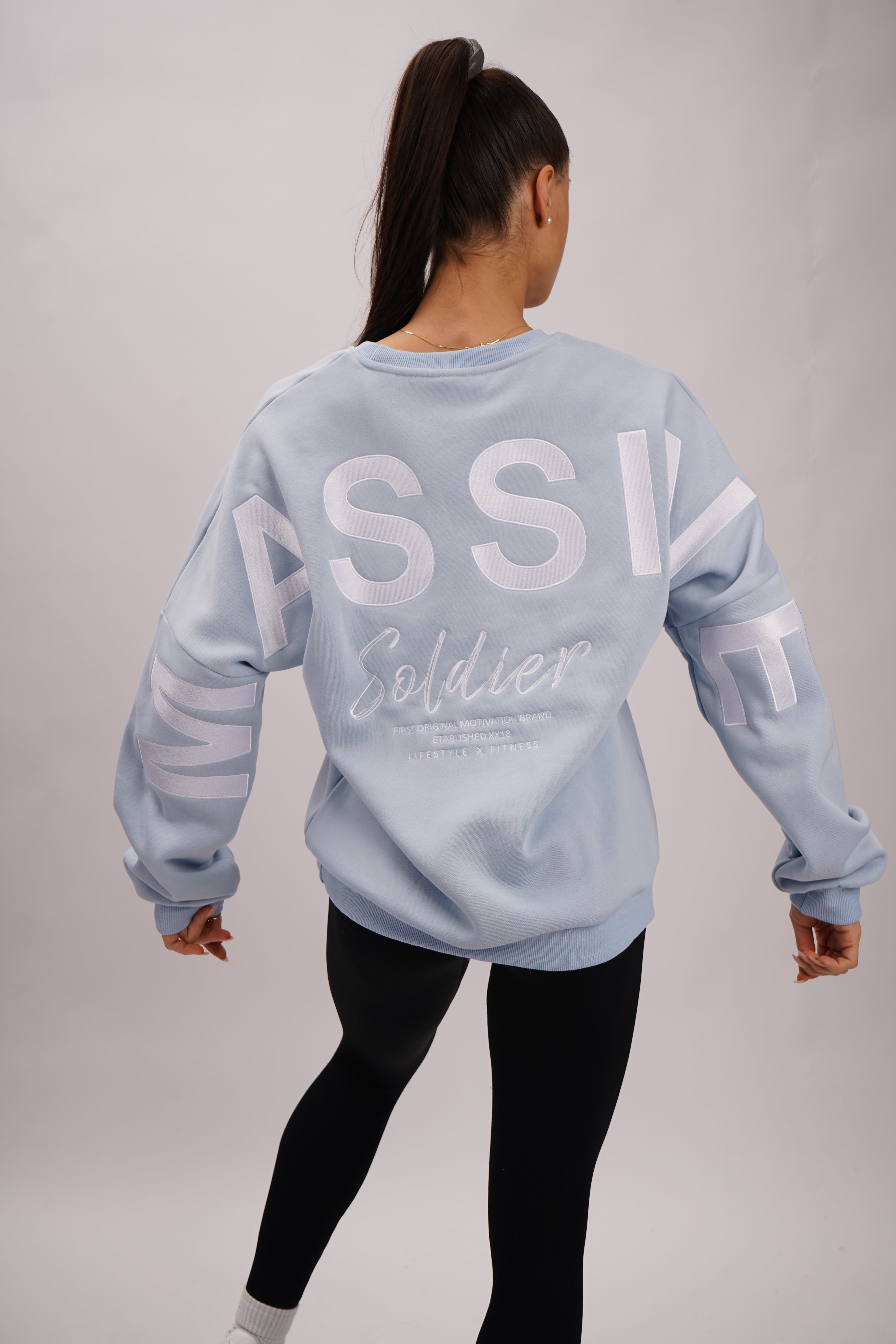 Big Massive Stick Sweater light blue