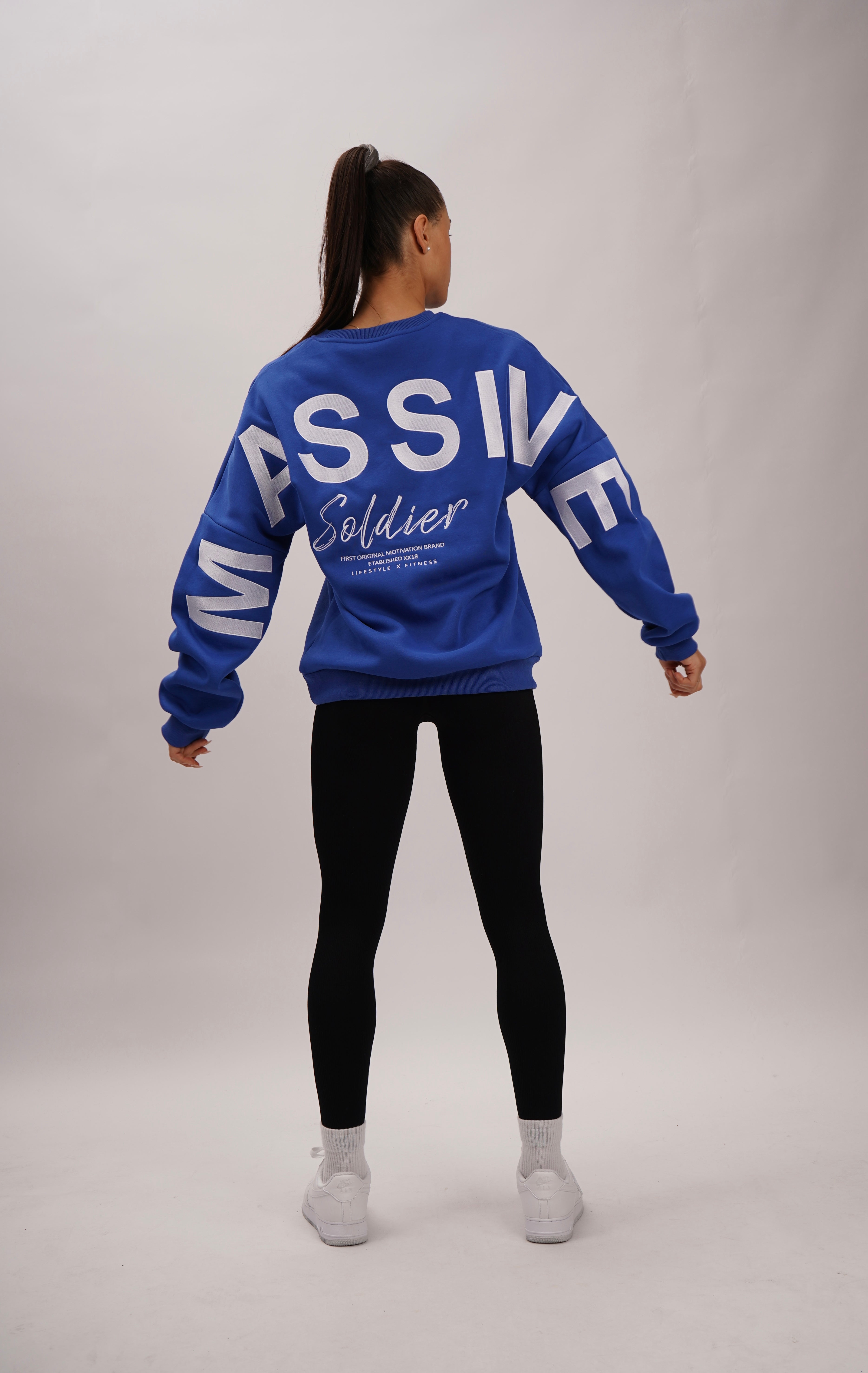 Big Massive Stick Sweater Royal Blue