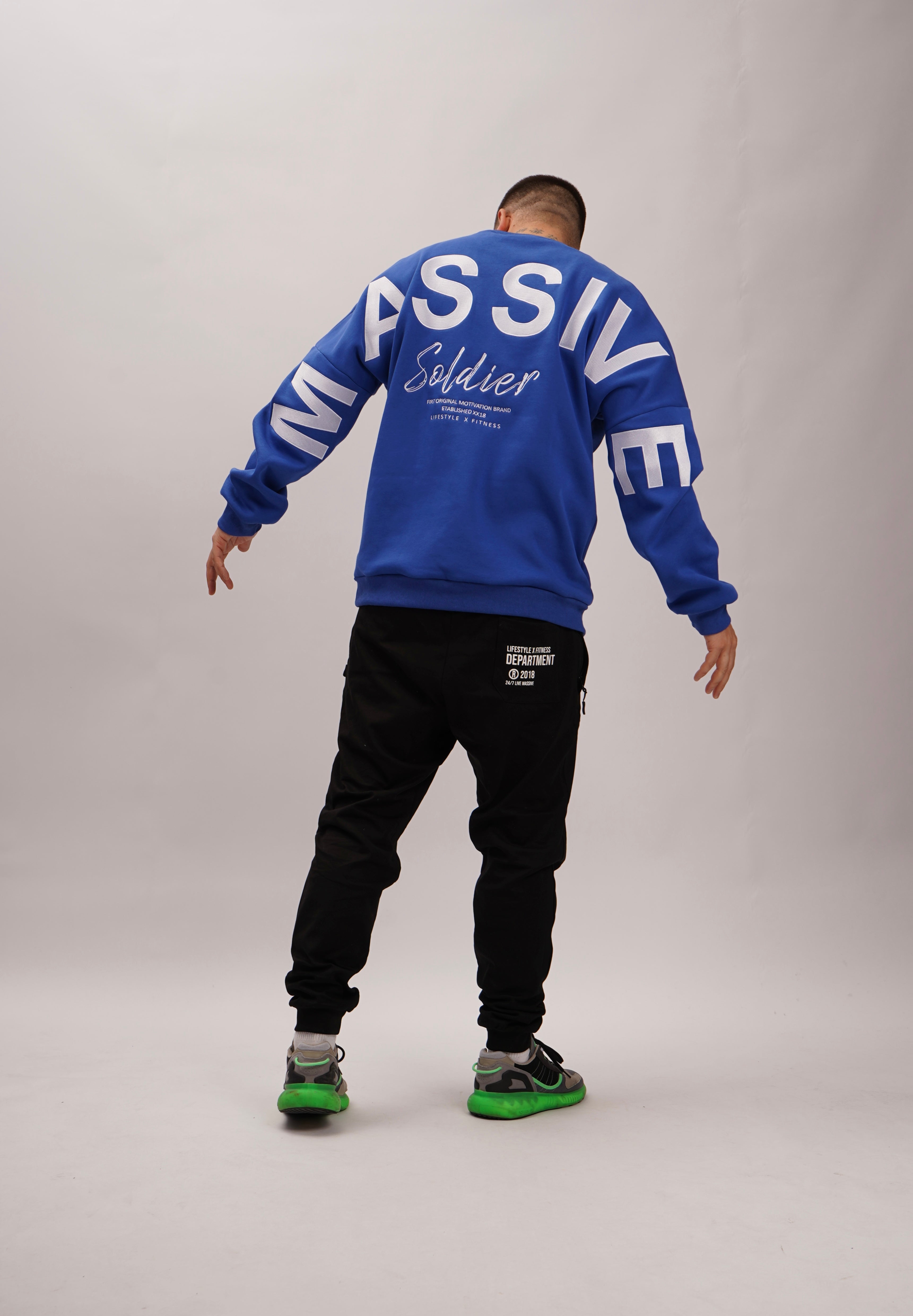 Big Massive Stick Sweater Royal Blue