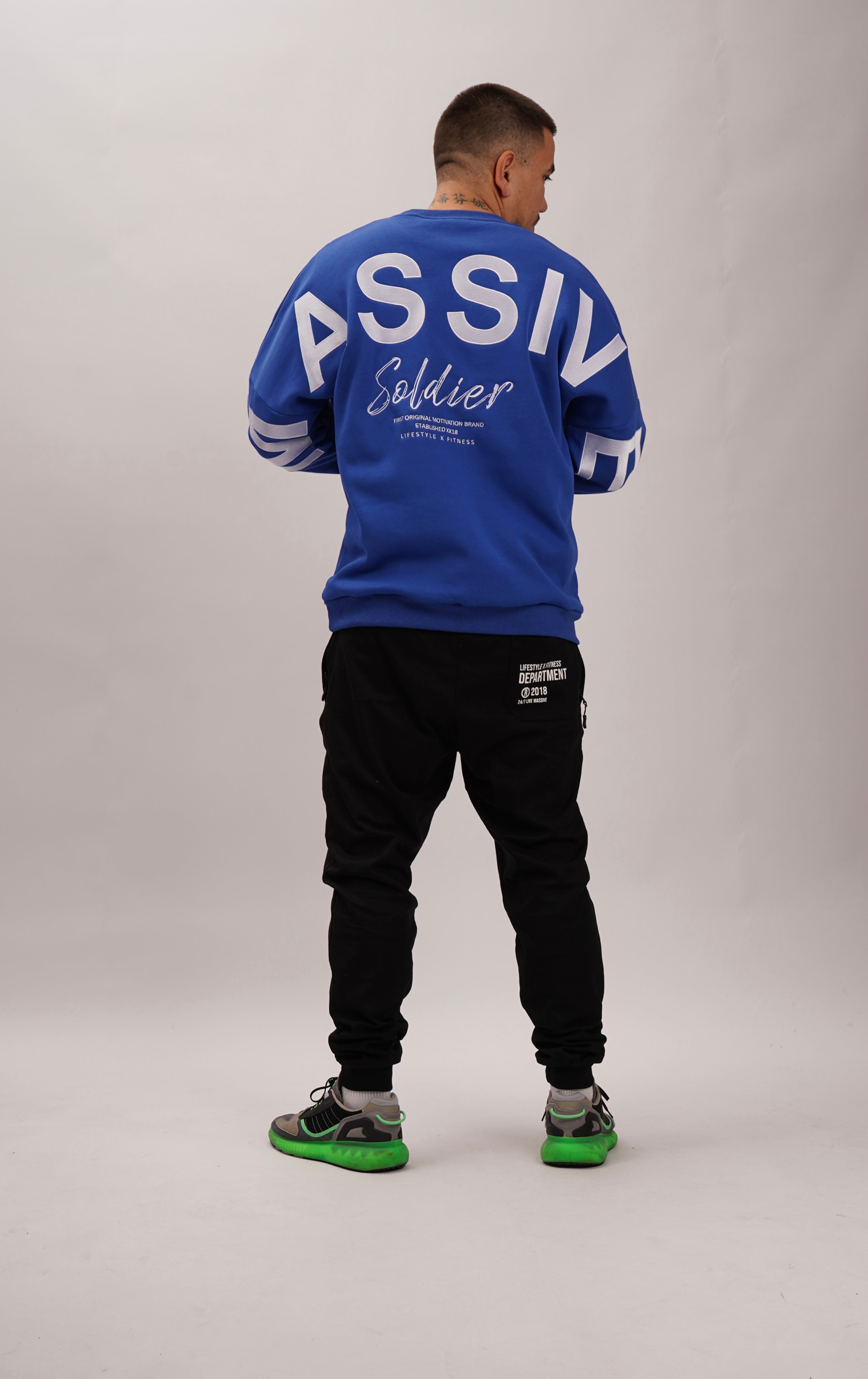 Big Massive Stick Sweater Royal Blue