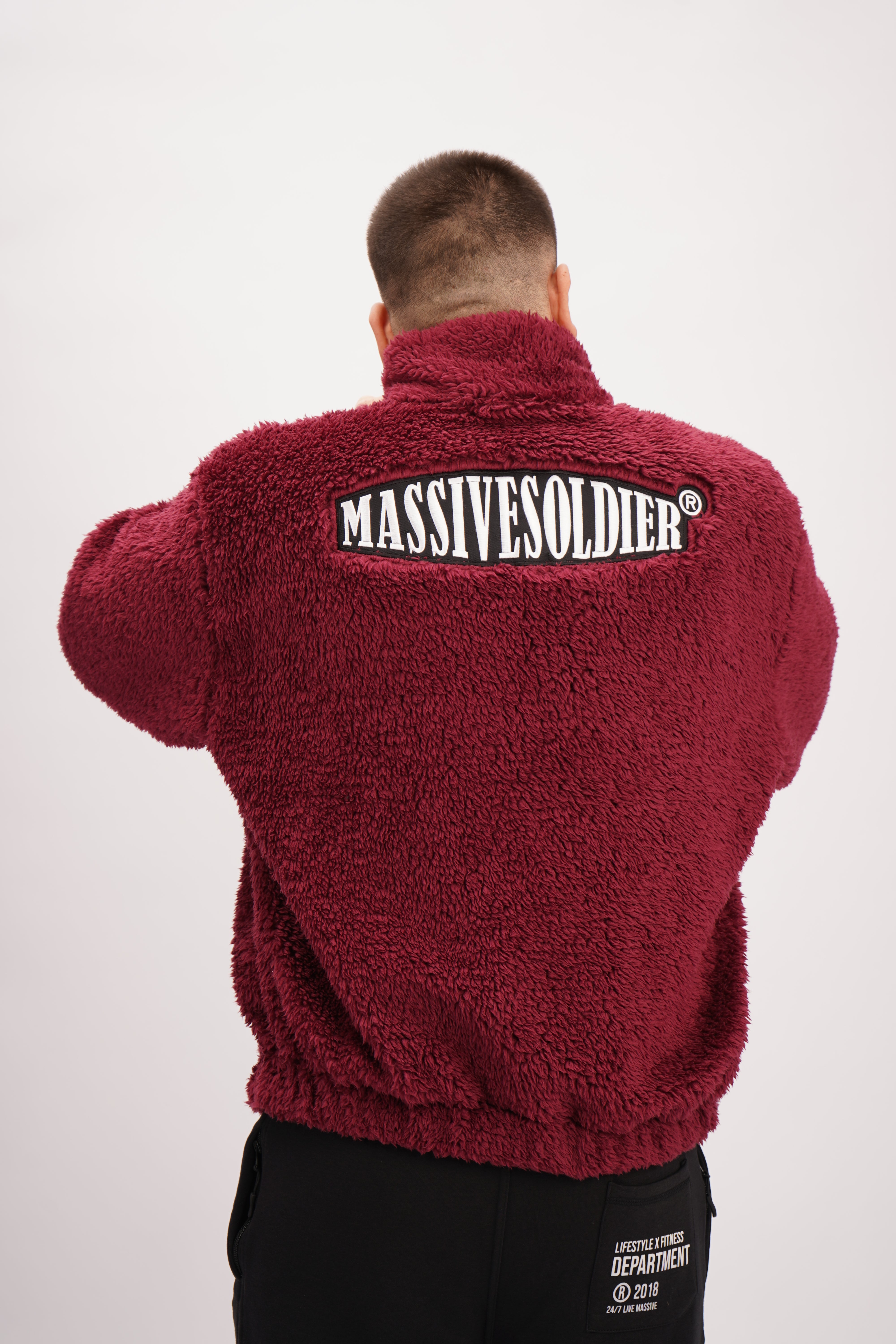 Massive Fleece Sweater Burgunder