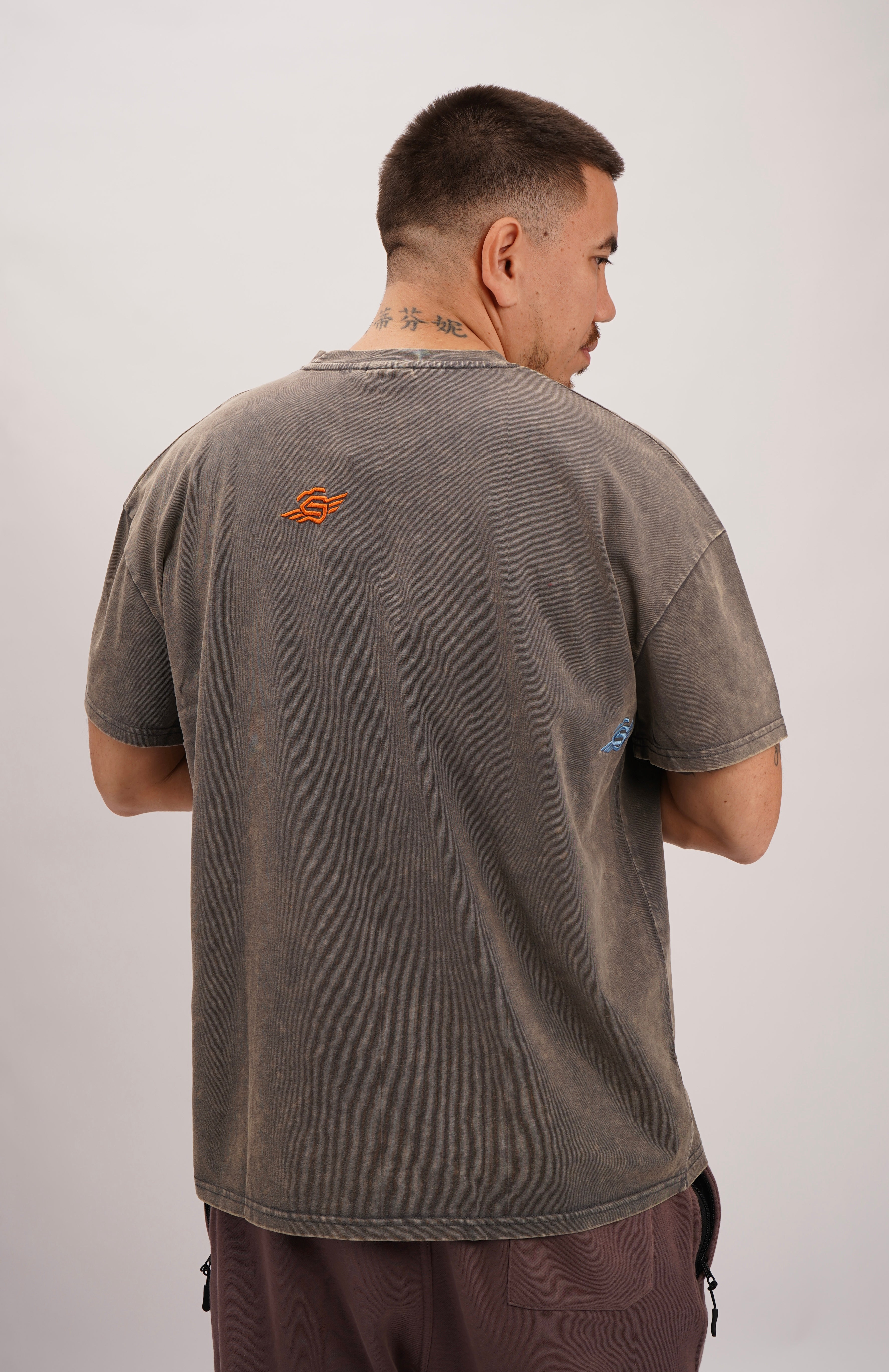 Little Logo washed Shirt Grey