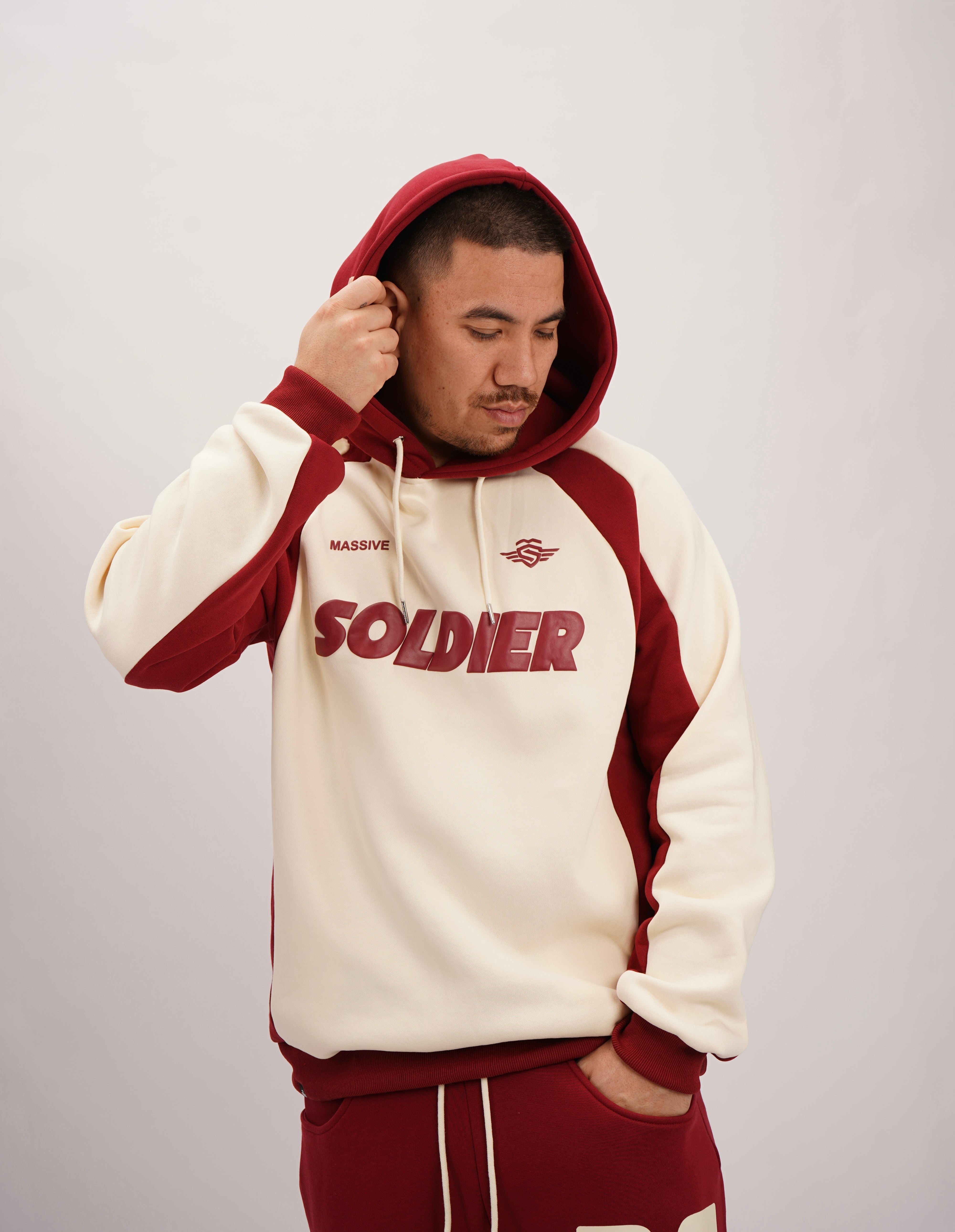 SOLDIER HOODIE OVERSIZE RED