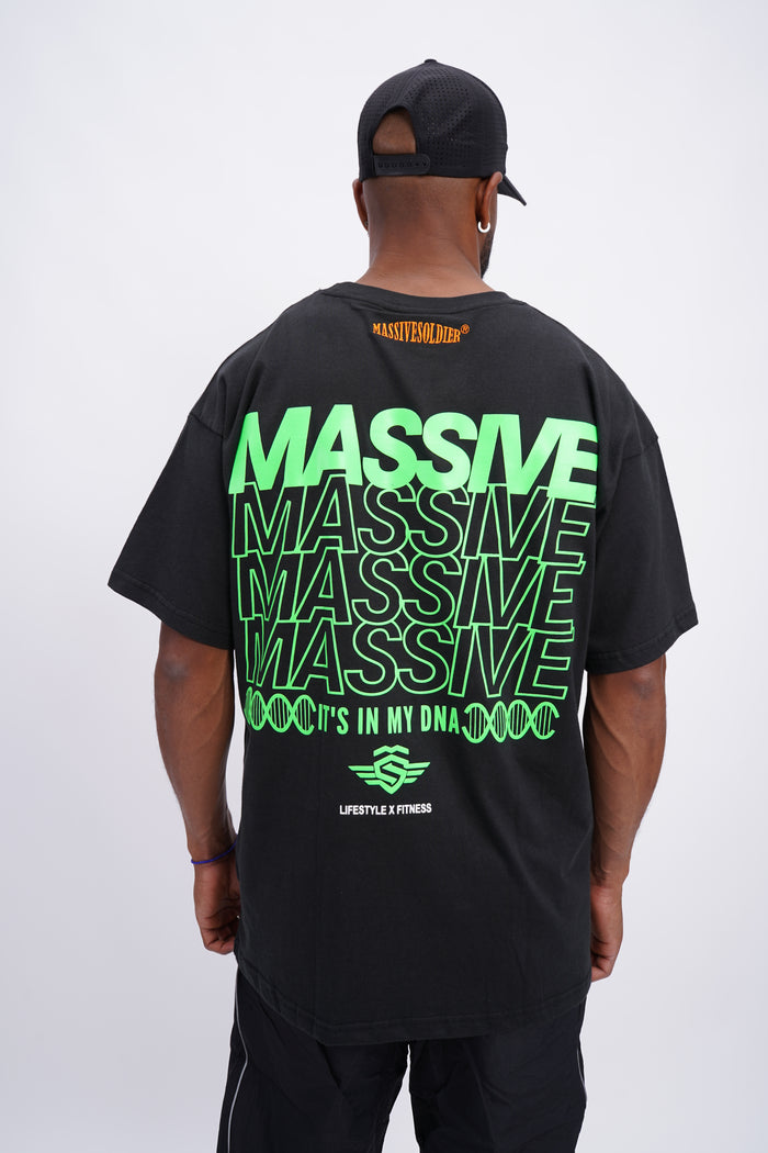 MASSIVE DNA Oversize Shirt Black – Massive Soldier Oversize-Shirt