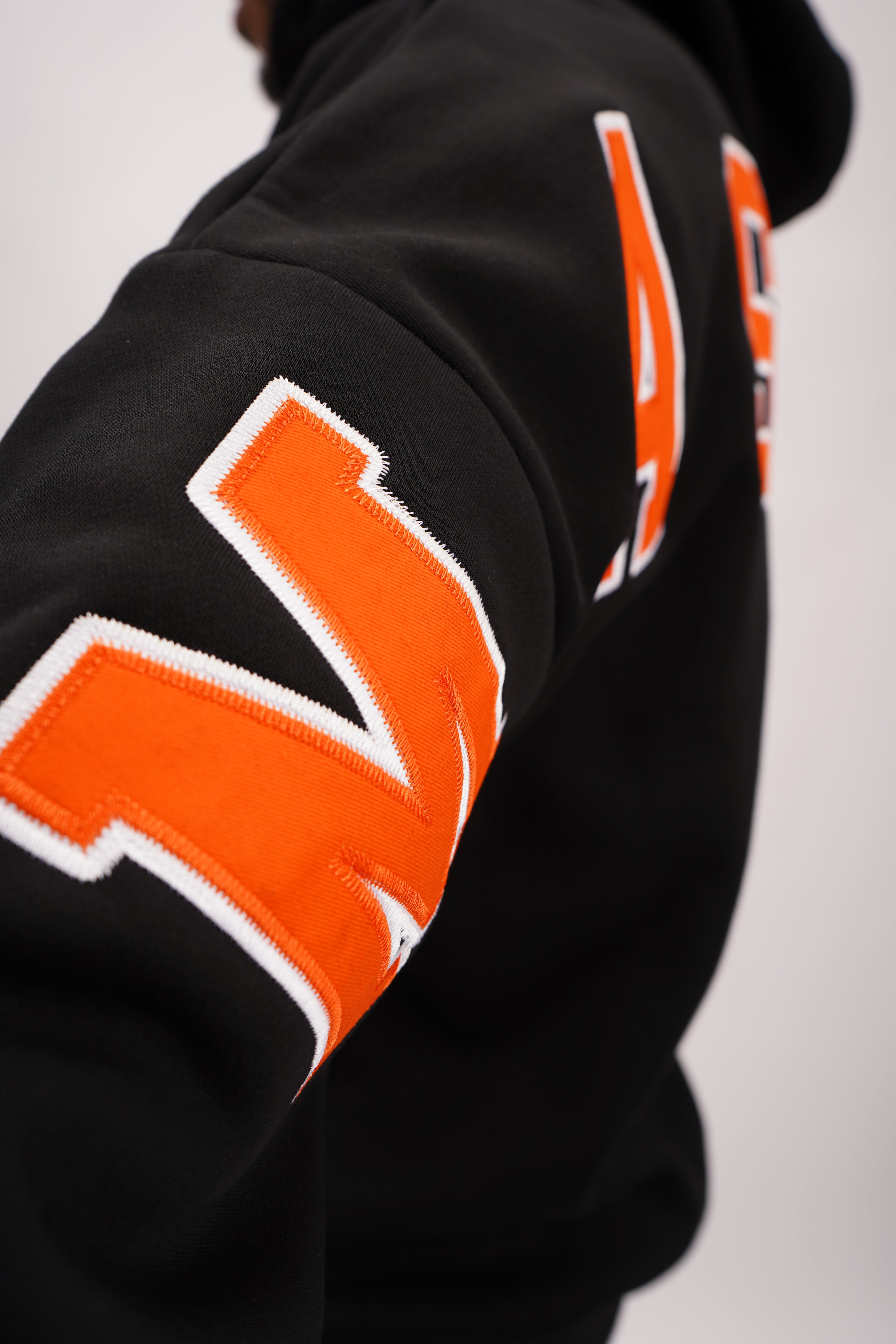 BIG MASSIVE COLLEGE HOODIE STICK ORANGE