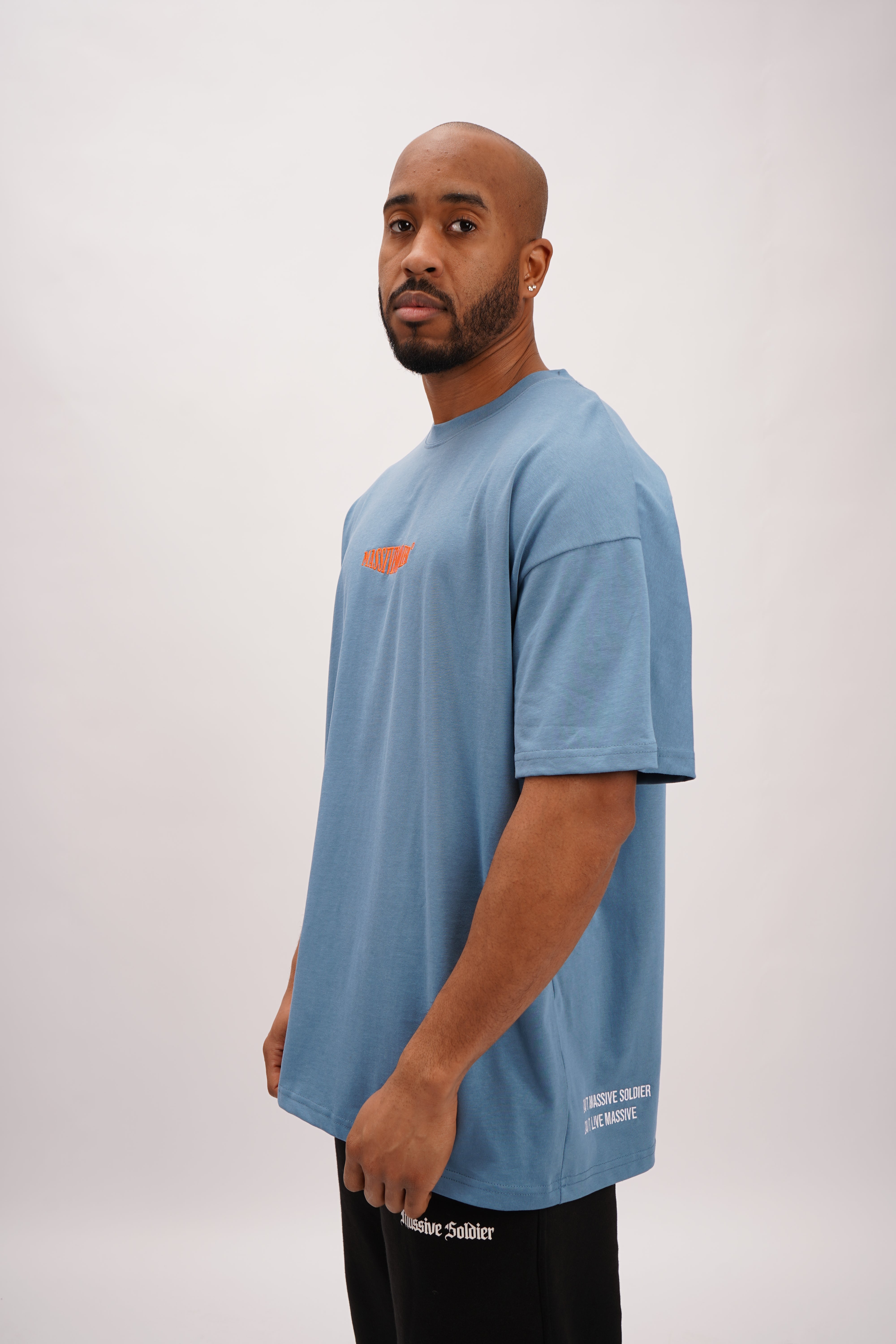 COLLEGE OVERSIZE SHIRT SEA BLUE