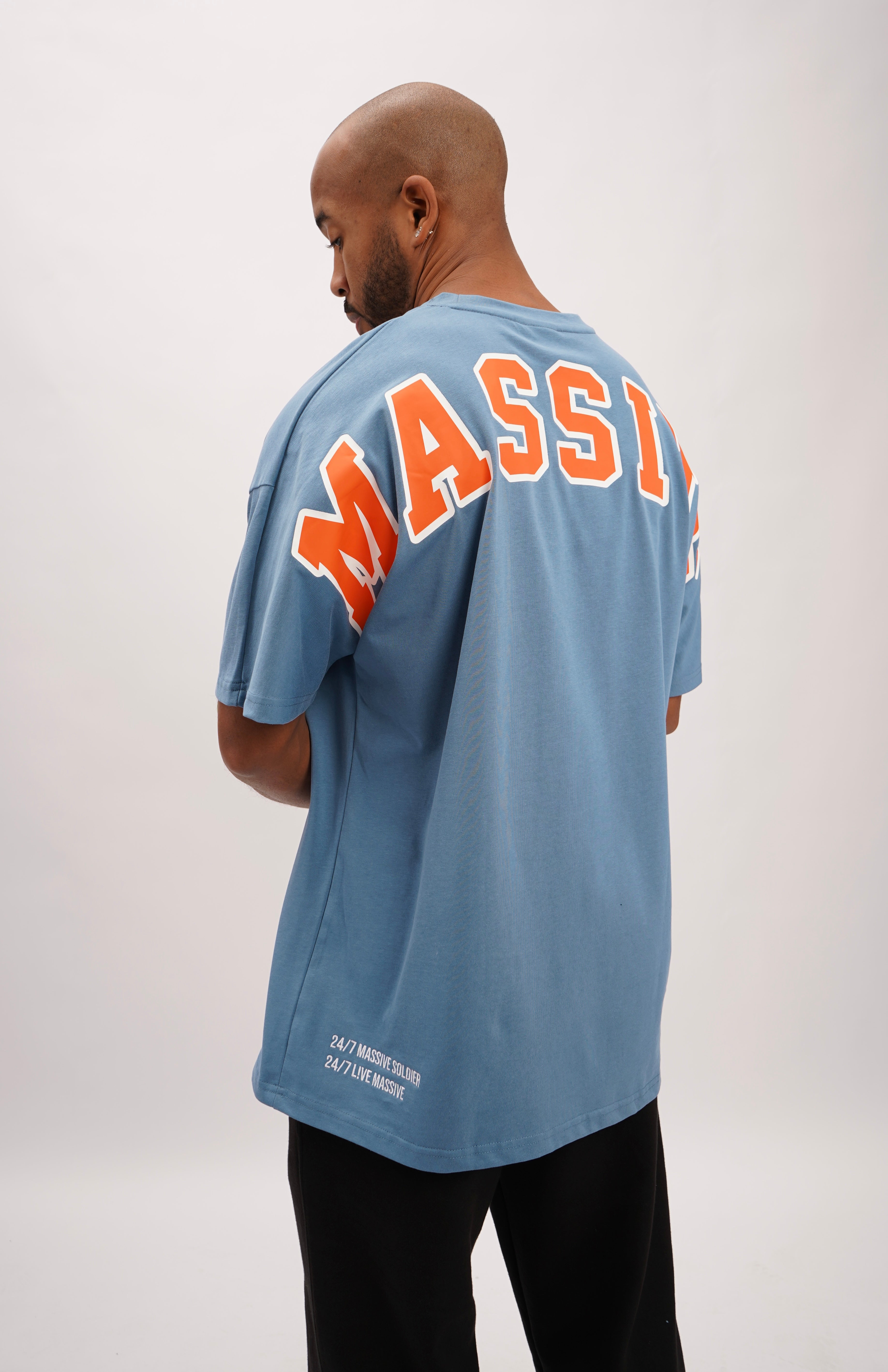 COLLEGE OVERSIZE SHIRT SEA BLUE